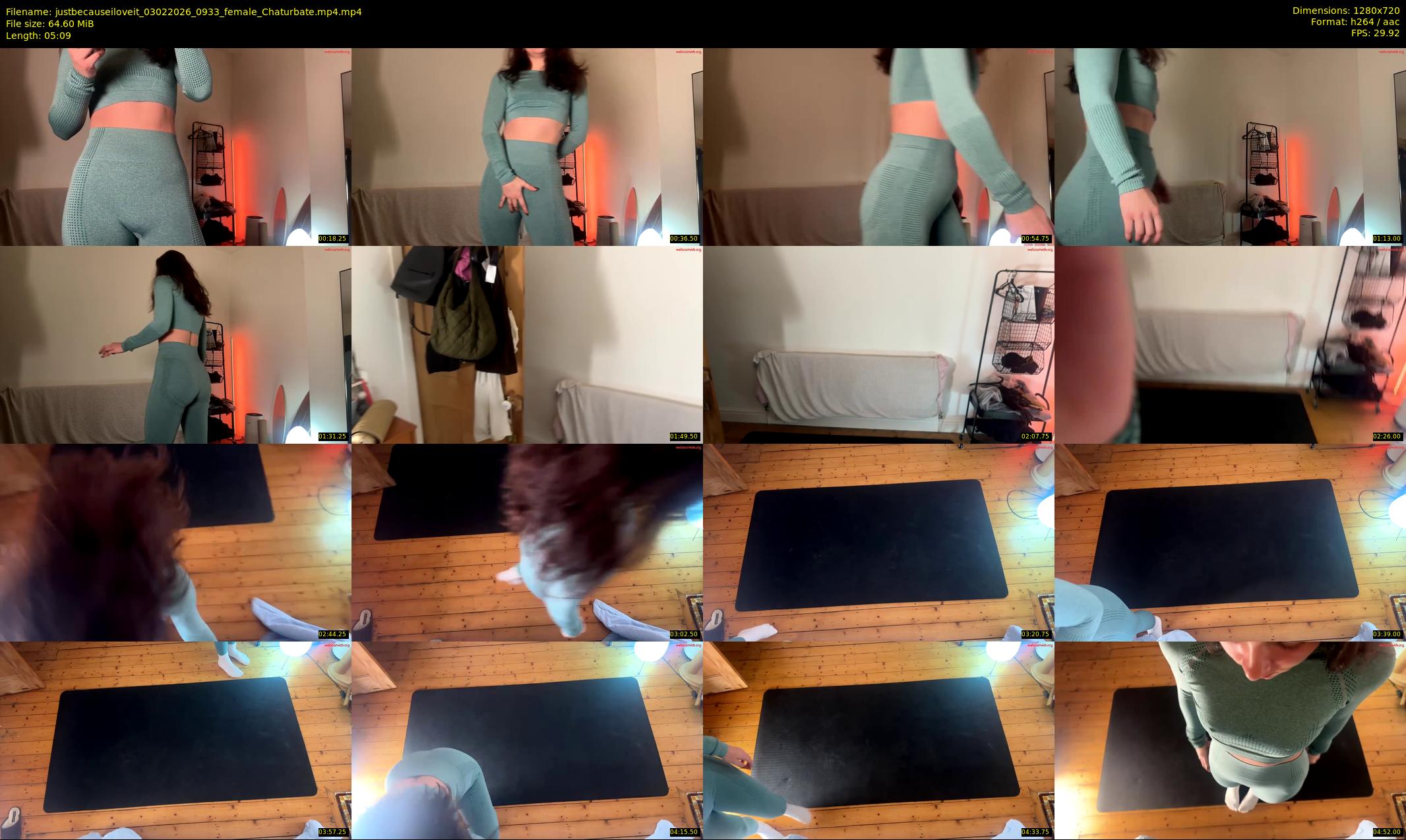 justbecauseiloveit — 6 minute Chaturbate female cam show recording, 720p, Feb 3, 2026