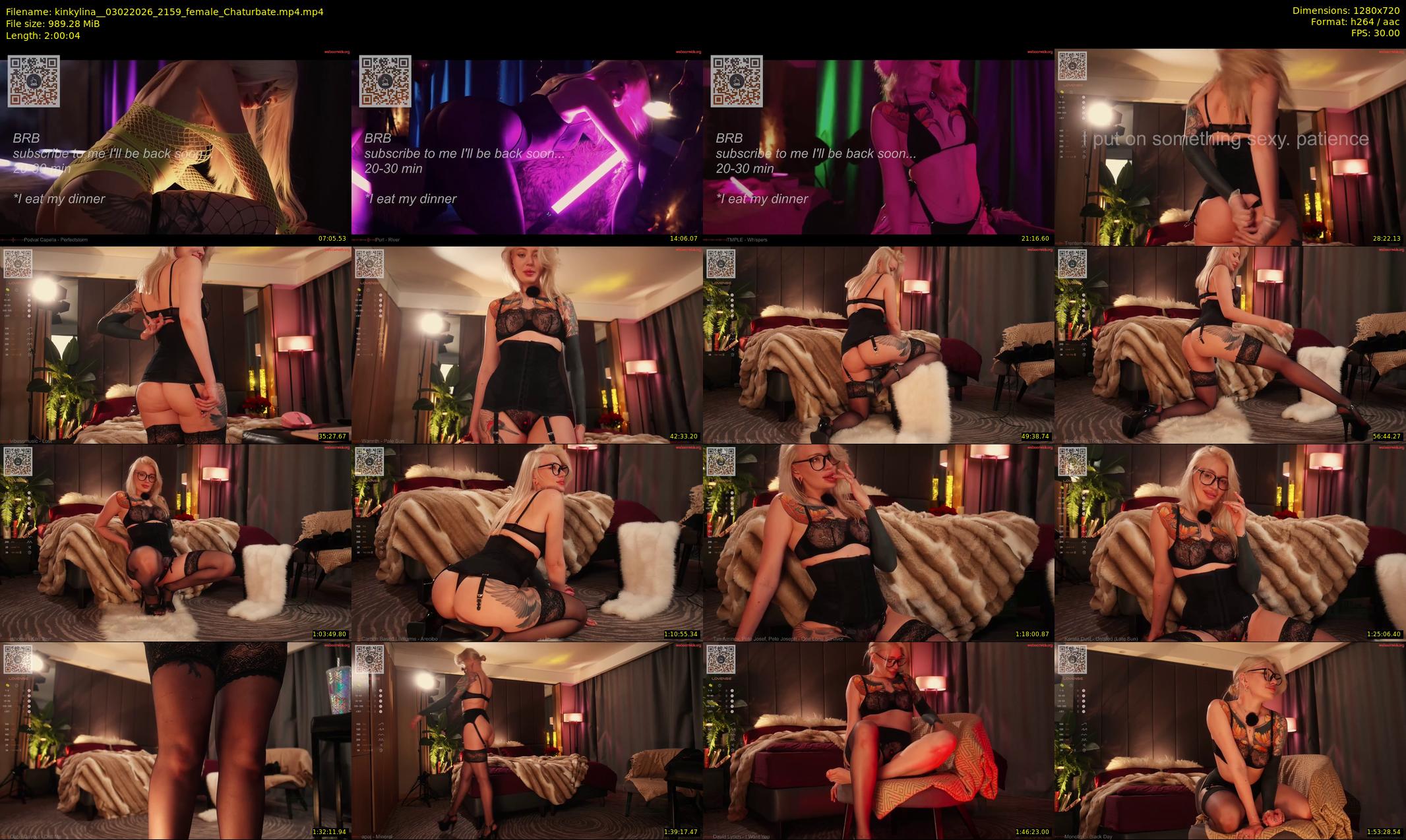 kinkylina_ — 121 minute Chaturbate female cam show recording, 720p, Feb 3, 2026