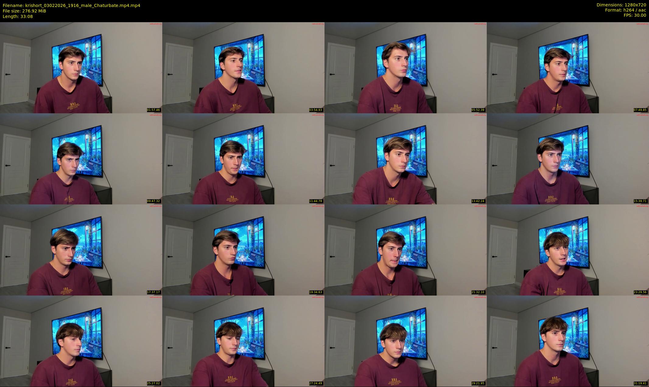 krishort — 34 minute Chaturbate male cam show recording, 720p, Feb 3, 2026