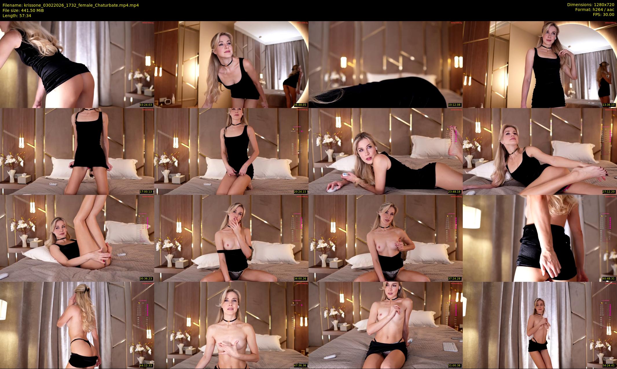 krissone — 58 minute Chaturbate female cam show recording, 720p, Feb 3, 2026