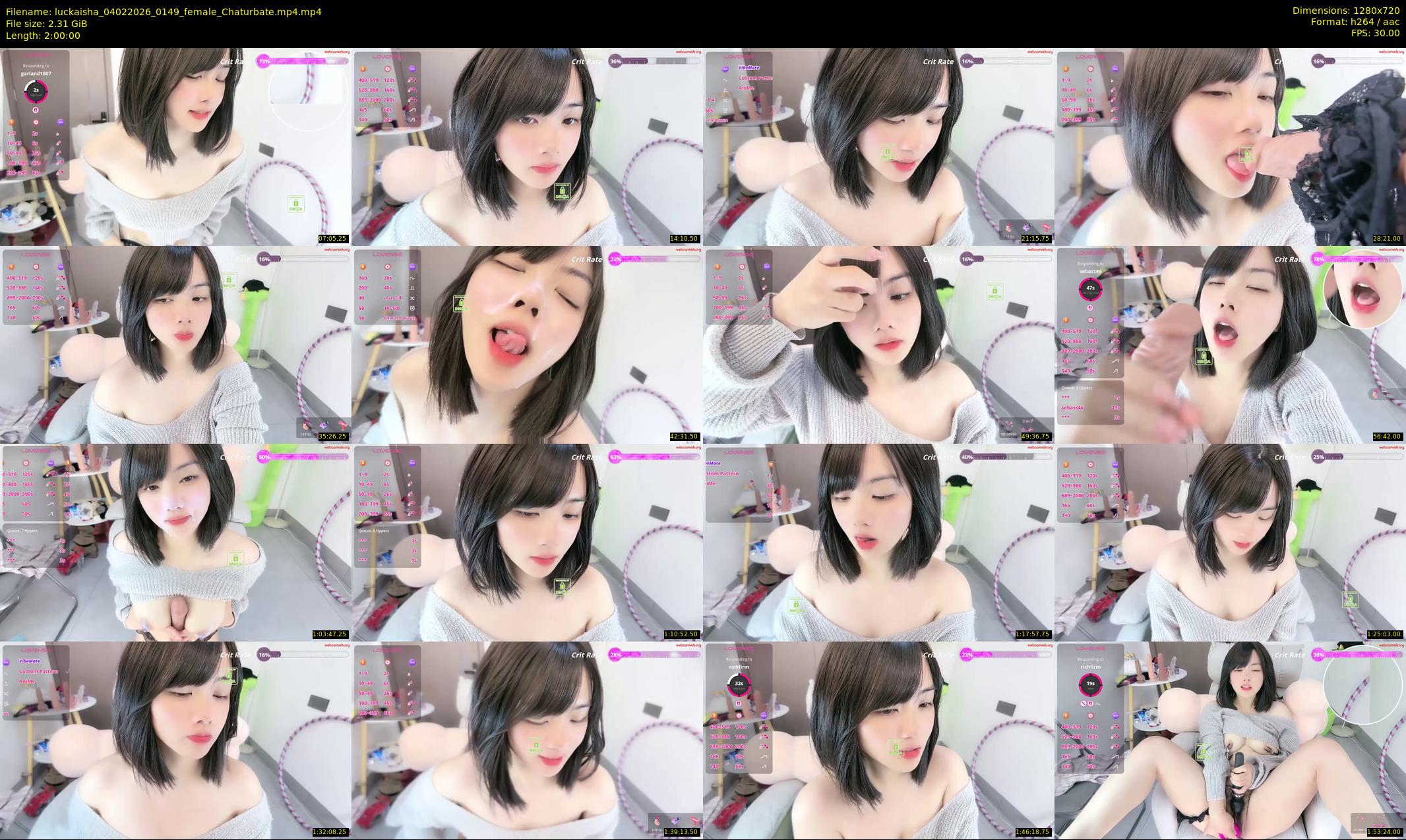 luckaisha — 120 minute Chaturbate female cam show recording, 720p, Feb 4, 2026