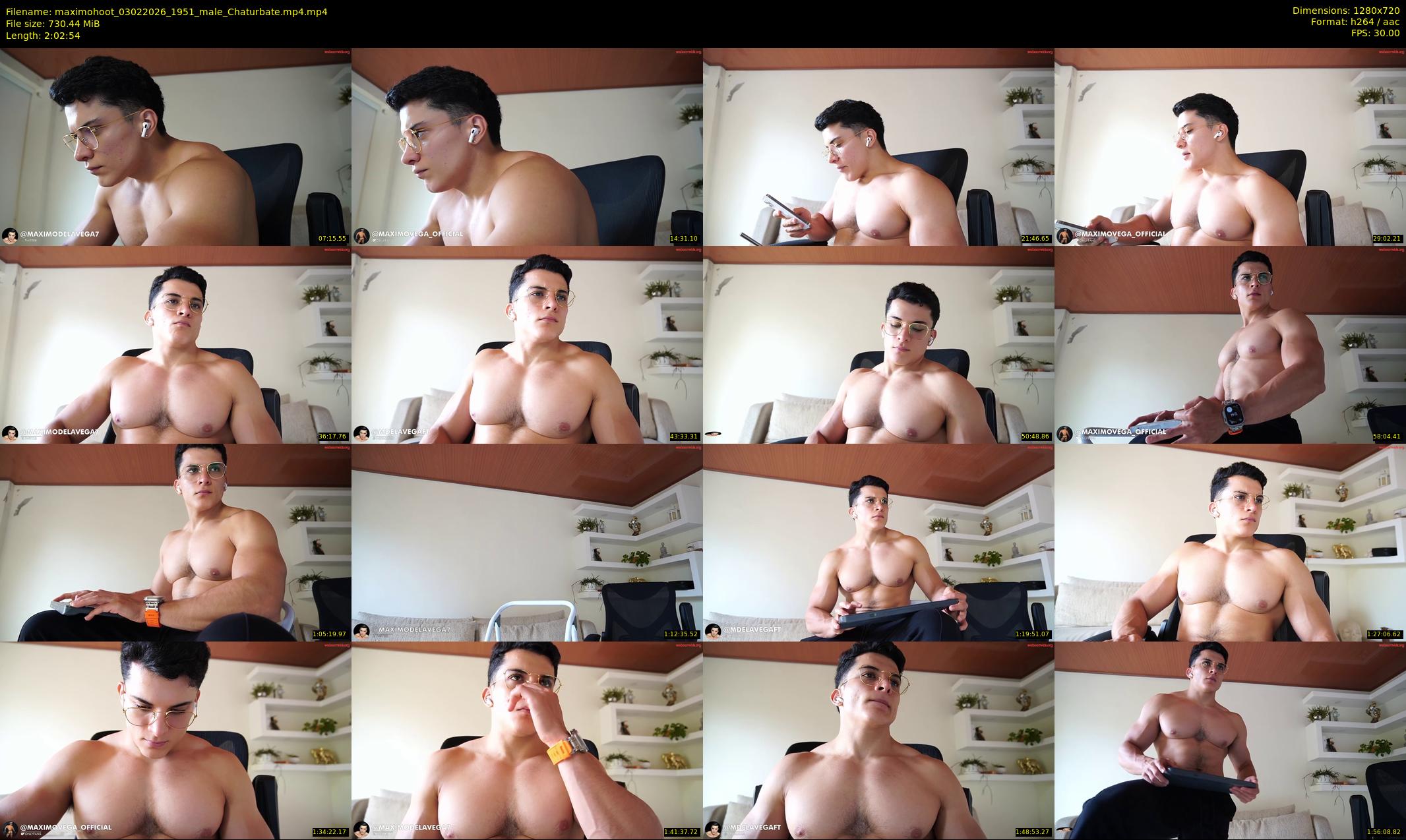 maximohoot — 123 minute Chaturbate male cam show recording, 720p, Feb 3, 2026