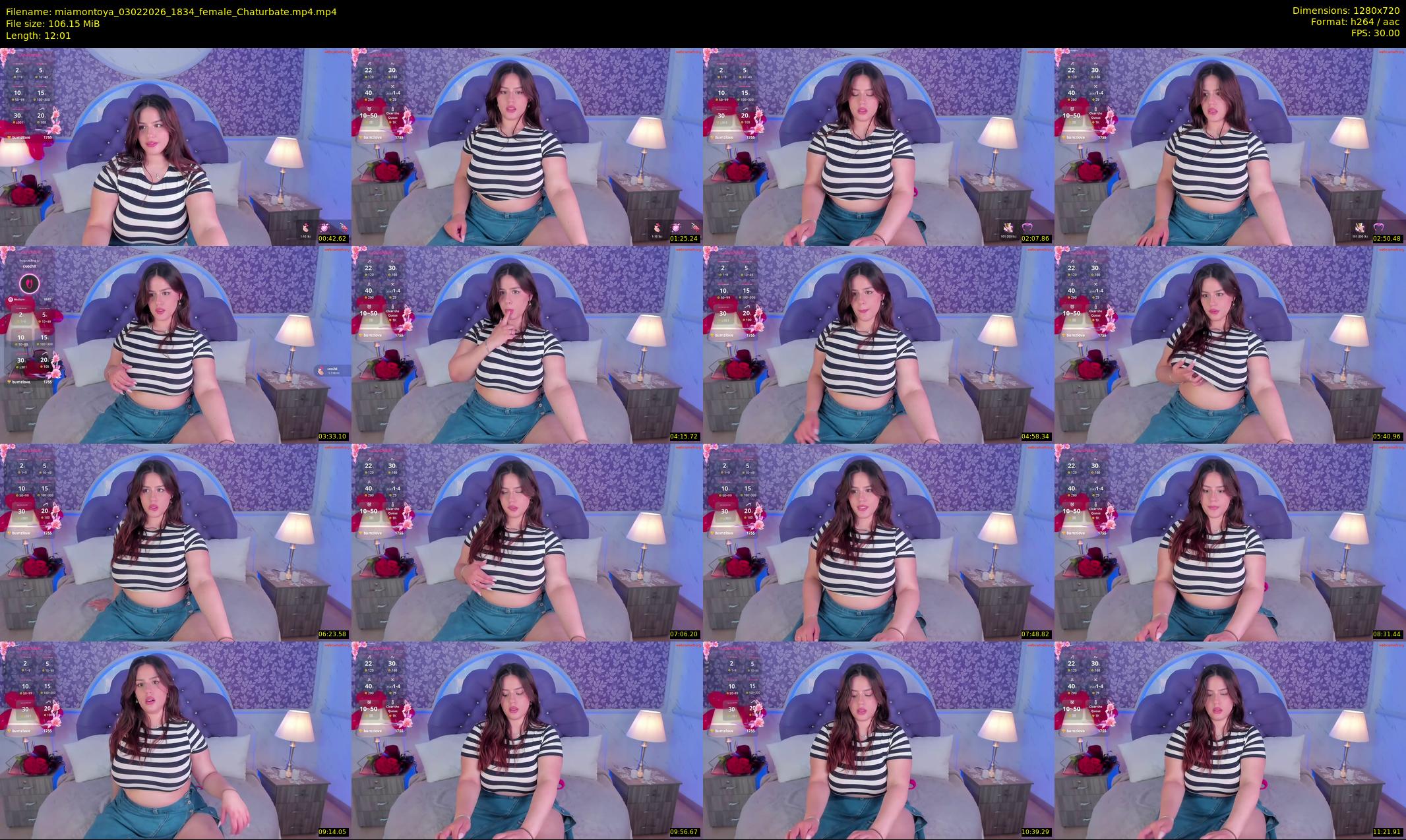 miamontoya — 13 minute Chaturbate female cam show recording, 720p, Feb 3, 2026