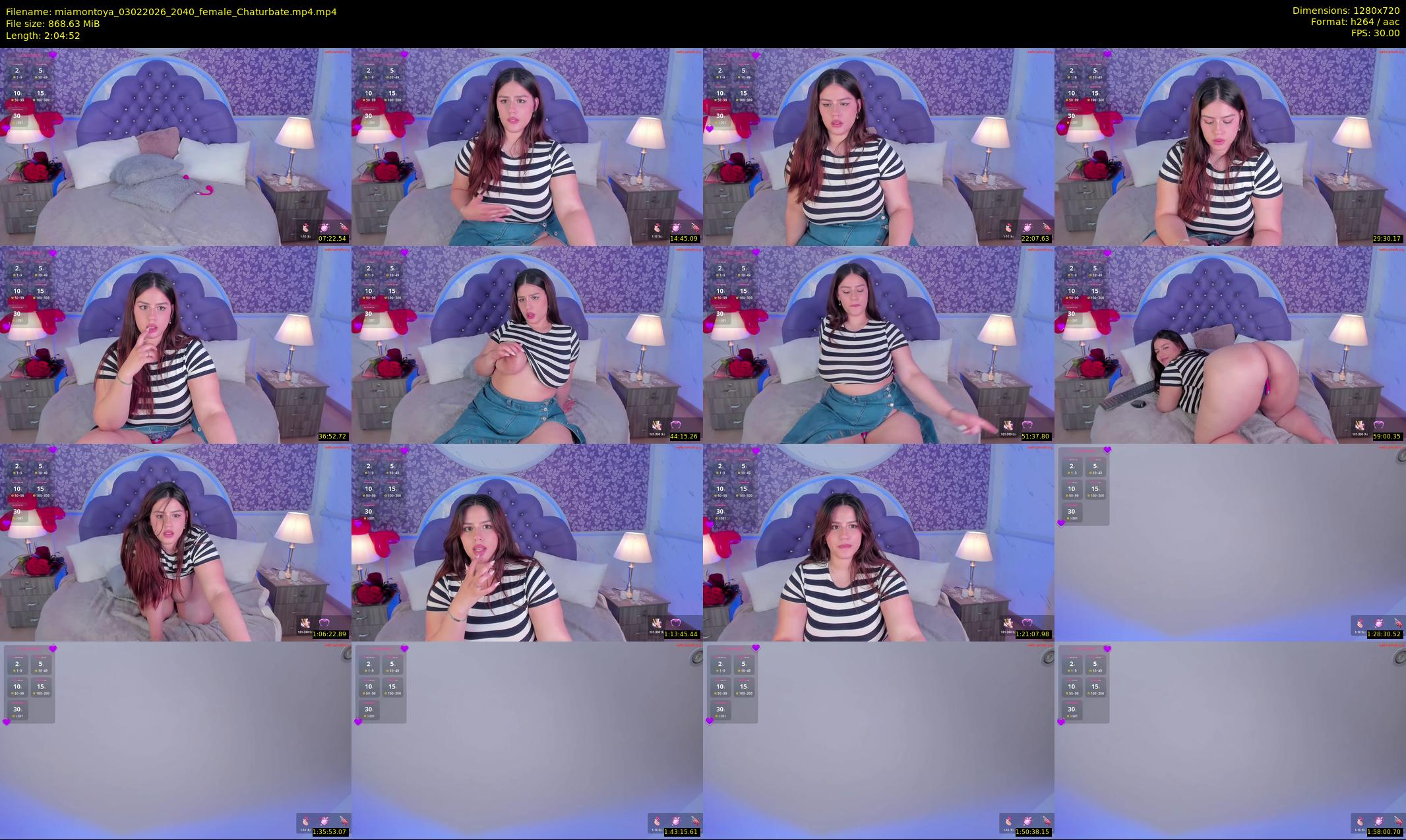 miamontoya — 125 minute Chaturbate female cam show recording, 720p, Feb 3, 2026