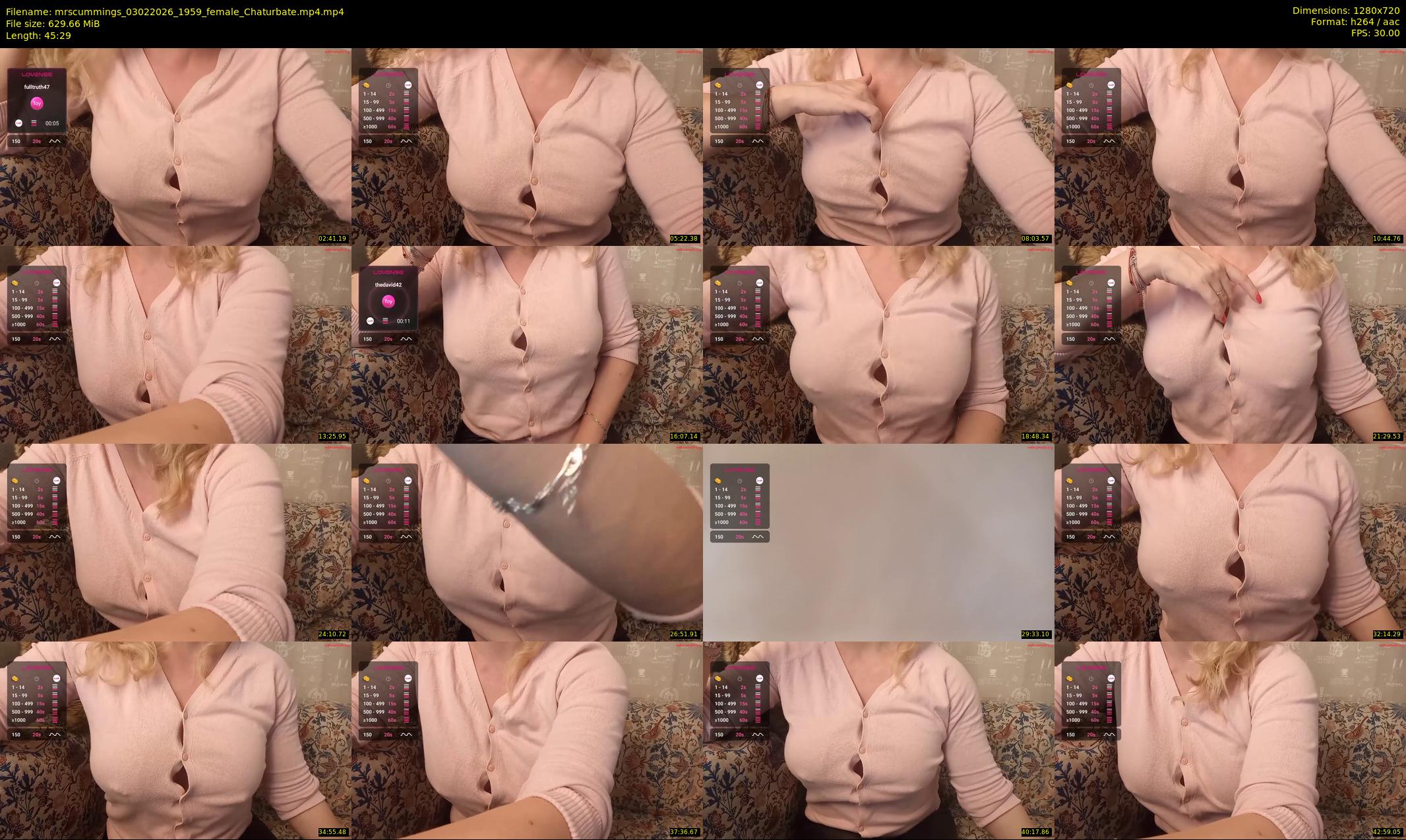 mrscummings — 46 minute Chaturbate female cam show recording, 720p, Feb 3, 2026