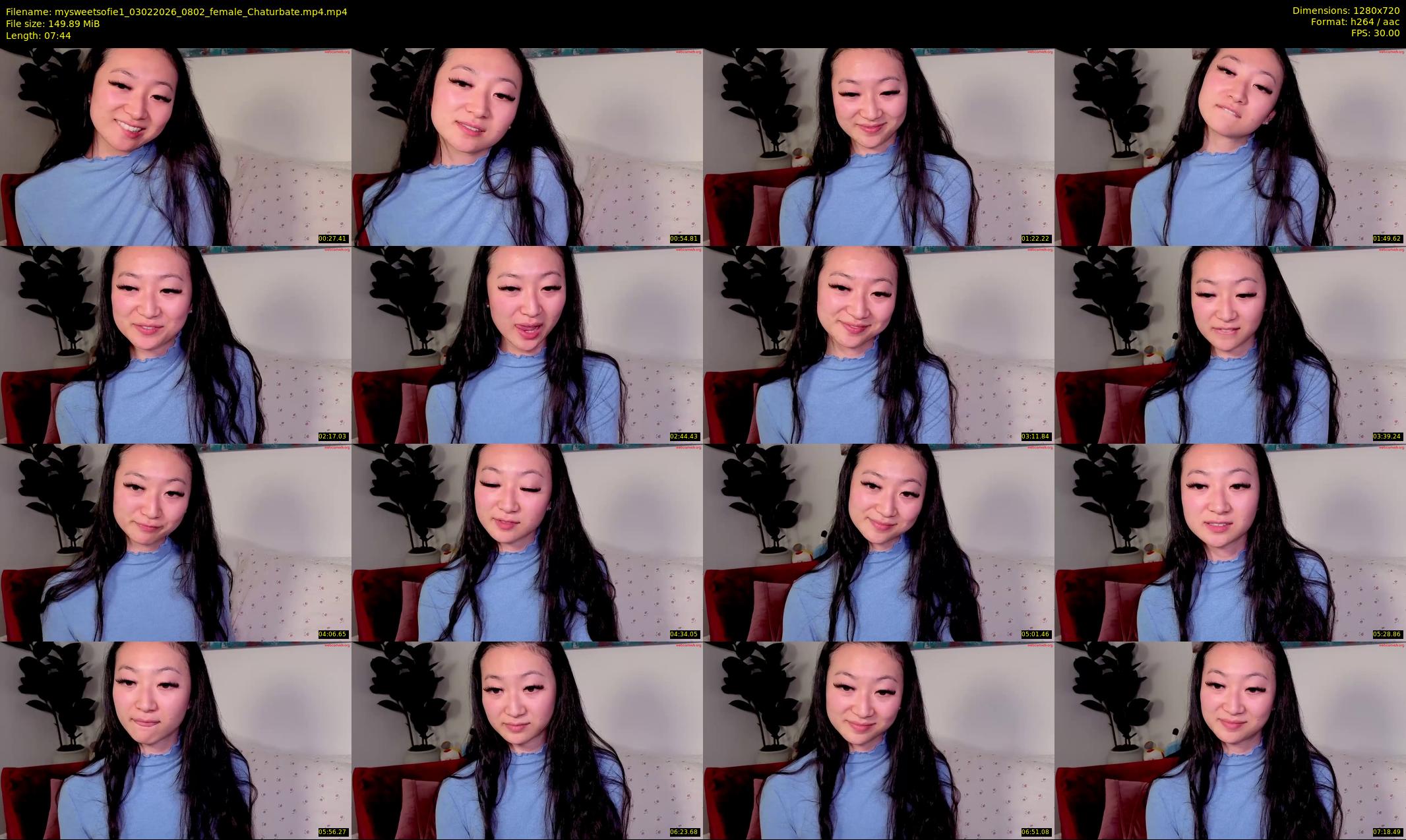 mysweetsofie1 — 8 minute Chaturbate female cam show recording, 720p, Feb 3, 2026