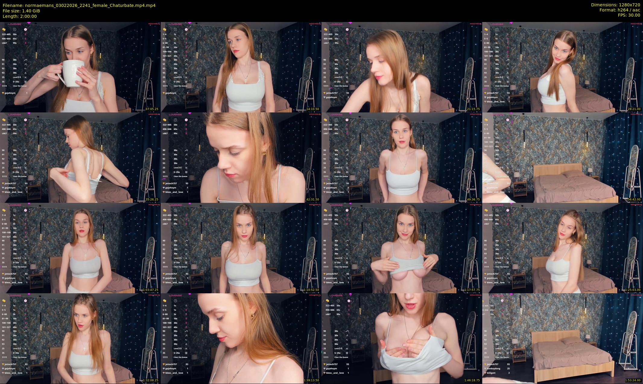 normaemans — 120 minute Chaturbate female cam show recording, 720p, Feb 3, 2026