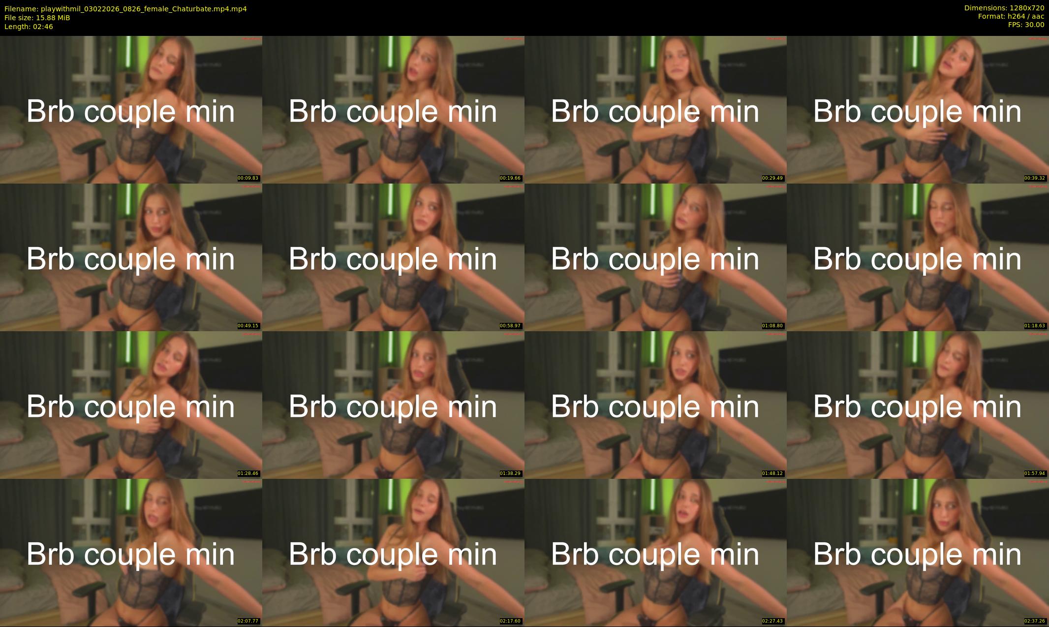 playwithmil — 3 minute Chaturbate couple cam show recording, 720p, Feb 3, 2026