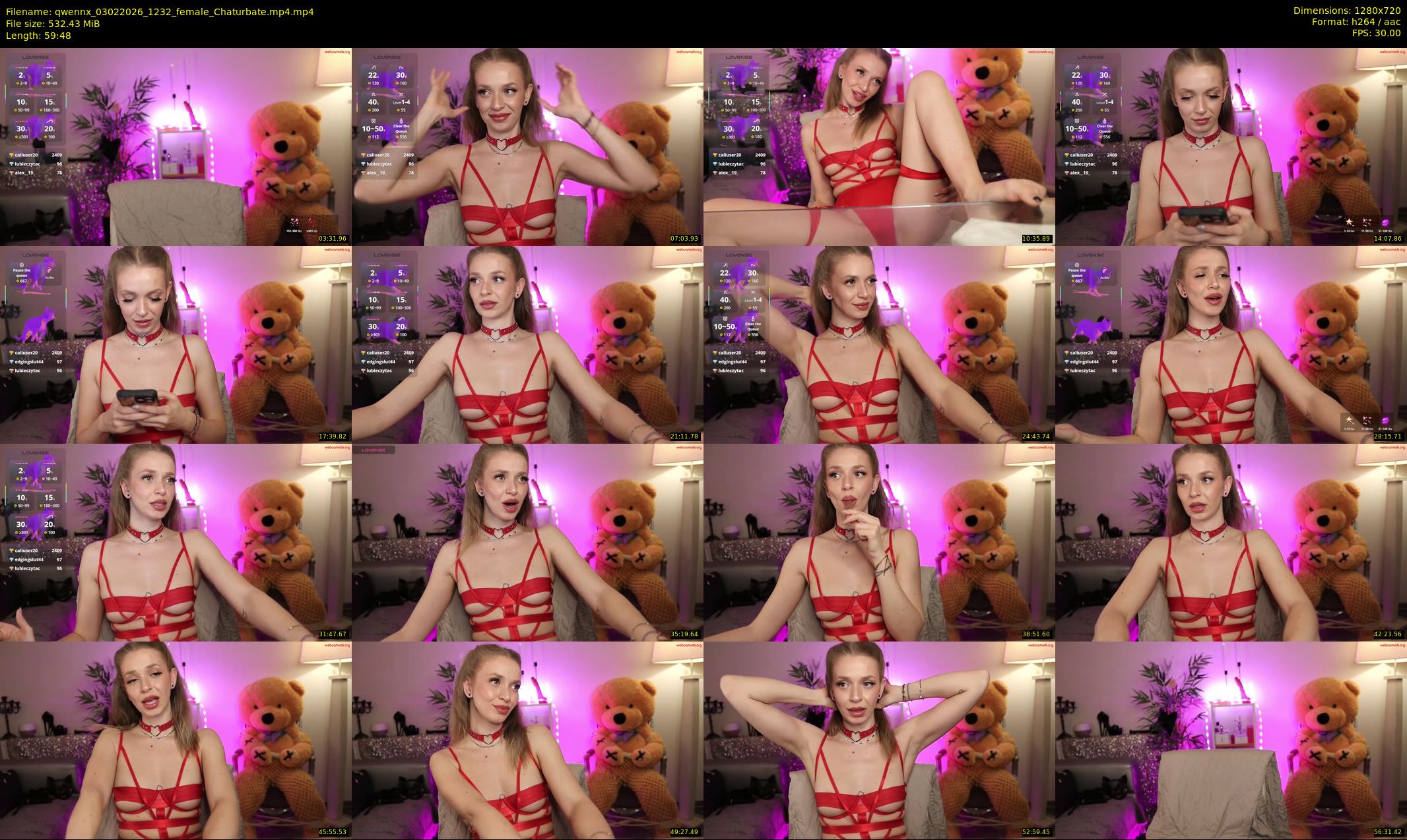 qwennx — 60 minute Chaturbate female cam show recording, 720p, Feb 3, 2026