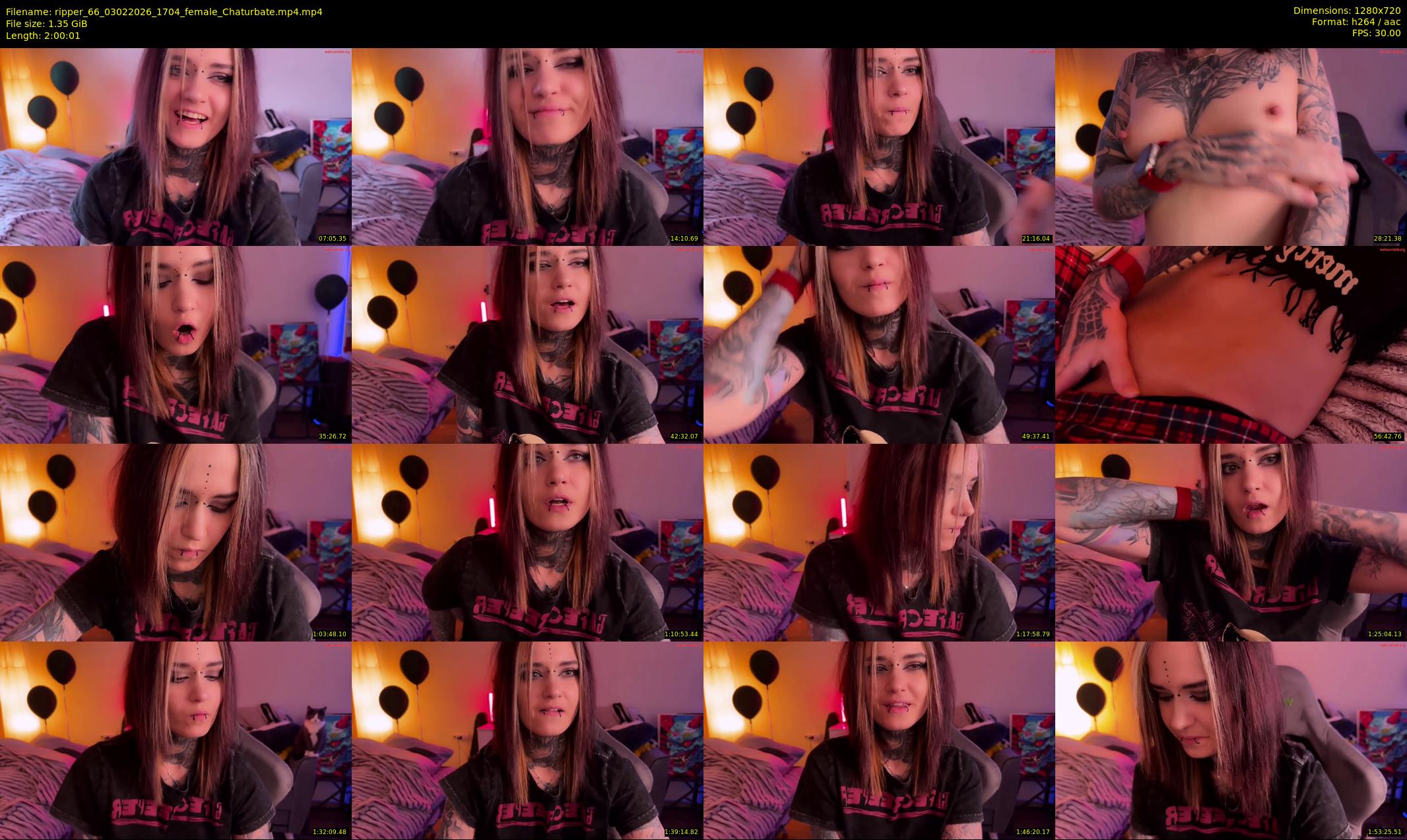 ripper_66 — 121 minute Chaturbate female cam show recording, 720p, Feb 3, 2026