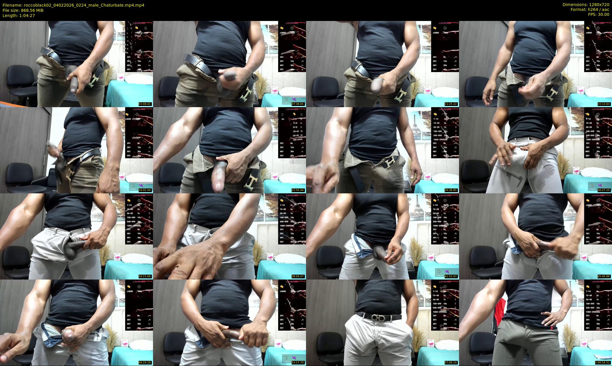 roccoblack02 — 65 minute Chaturbate male cam show recording, 720p, Feb 4, 2026
