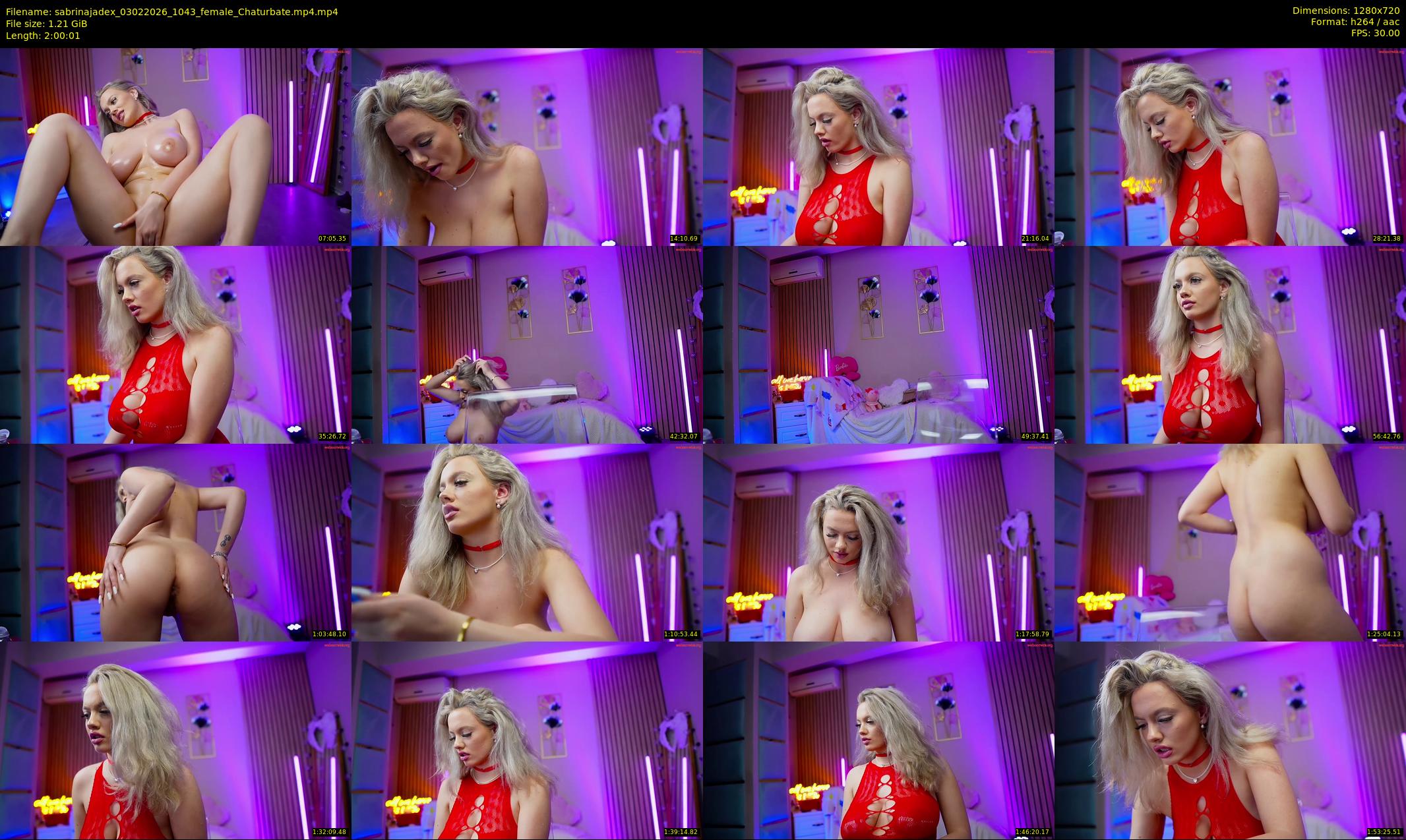 sabrinajadex — 121 minute Chaturbate female cam show recording, 720p, Feb 3, 2026
