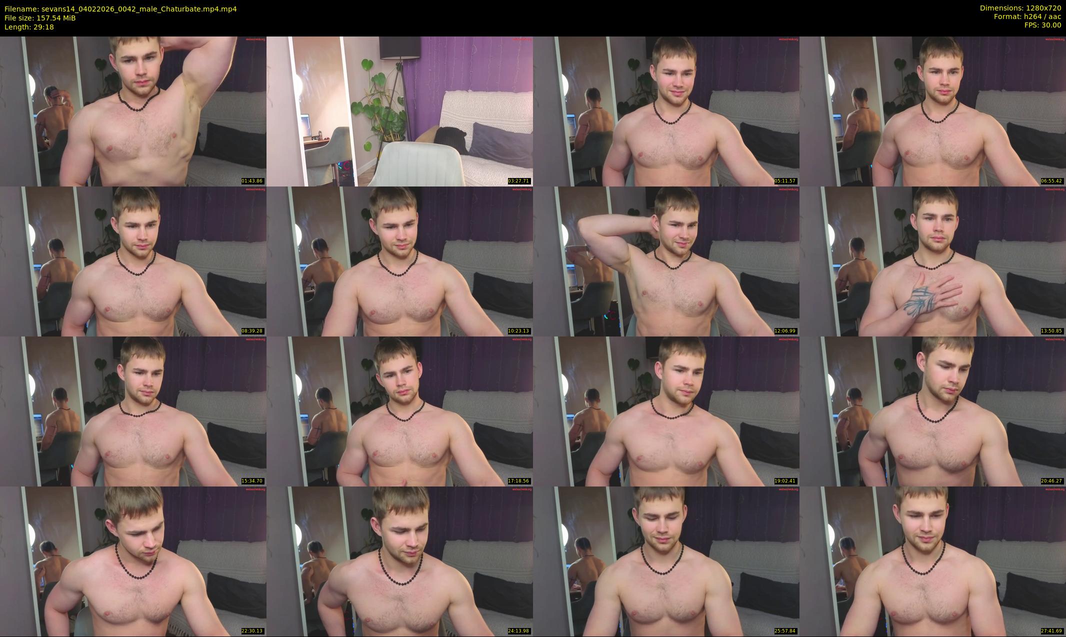 sevans14 — 30 minute Chaturbate male cam show recording, 720p, Feb 4, 2026