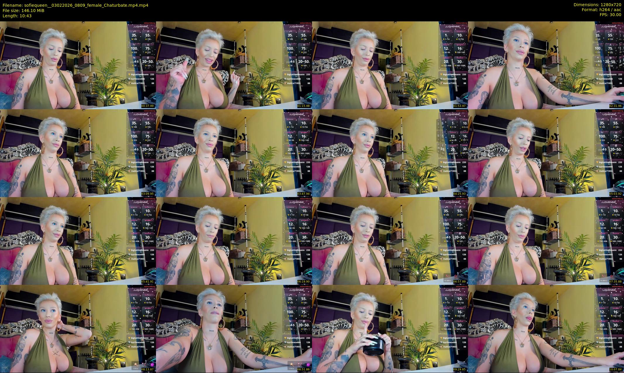 sofiequeen_ — 11 minute Chaturbate female cam show recording, 720p, Feb 3, 2026