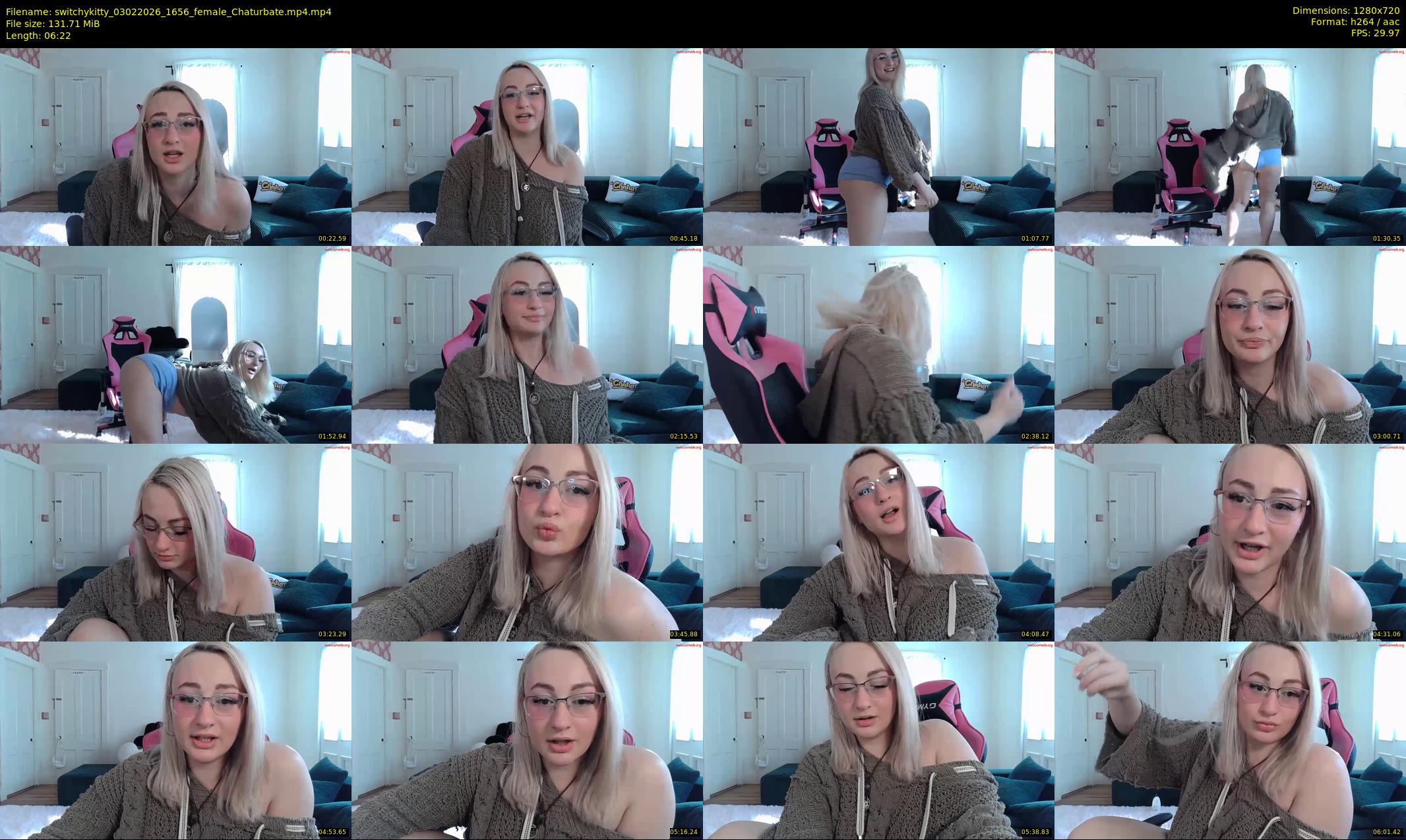 switchykitty — 7 minute Chaturbate female cam show recording, 720p, Feb 3, 2026