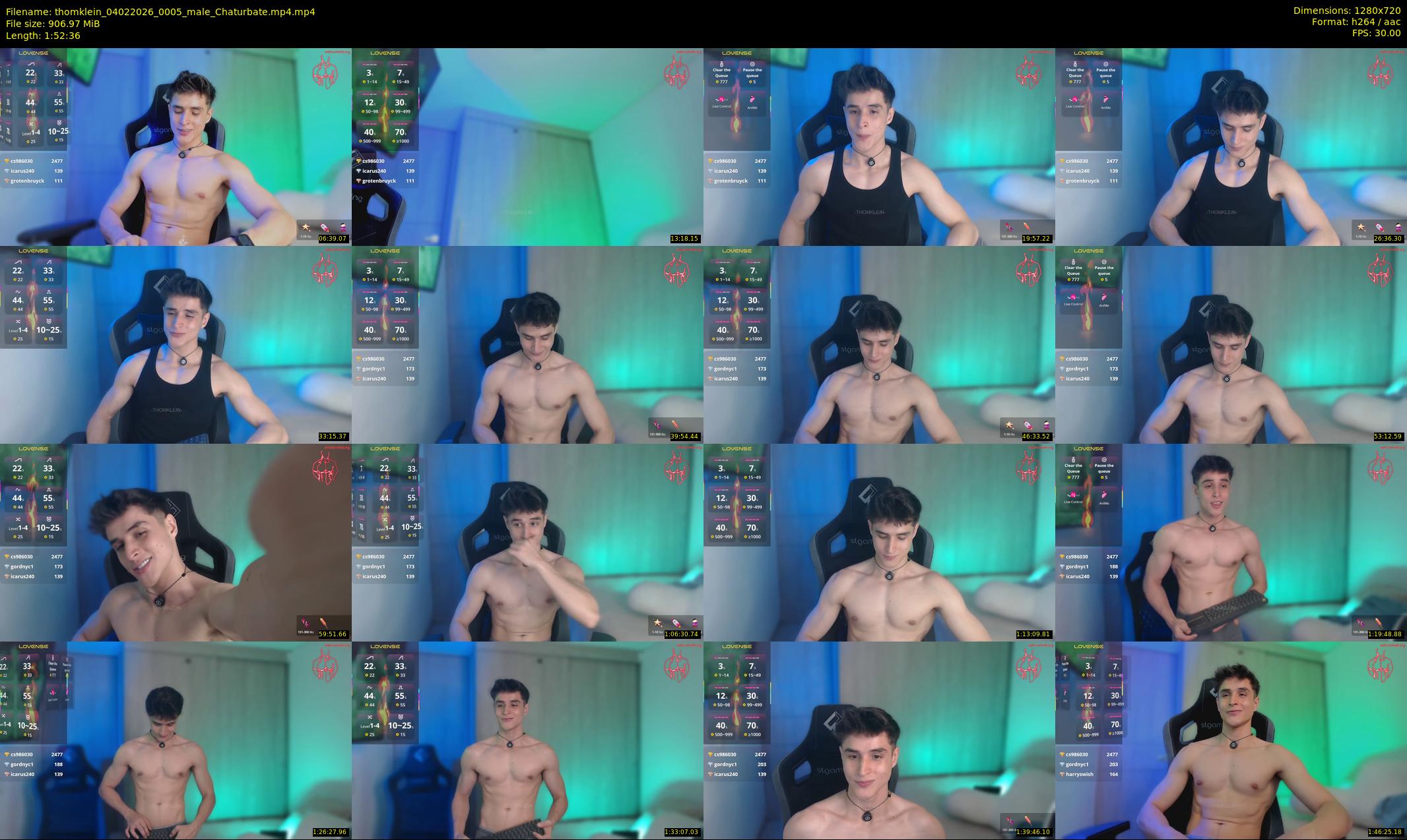 thomklein — 113 minute Chaturbate male cam show recording, 720p, Feb 4, 2026