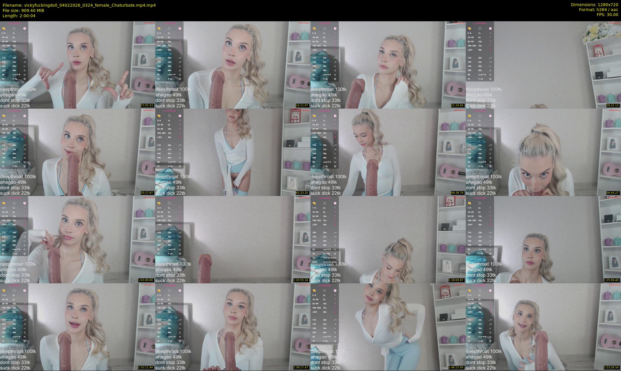 vickyfuckingdoll — 121 minute Chaturbate female cam show recording, 720p, Feb 4, 2026