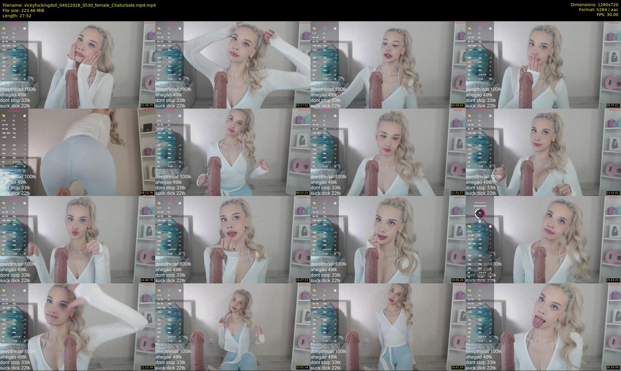vickyfuckingdoll — 28 minute Chaturbate female cam show recording, 720p, Feb 4, 2026