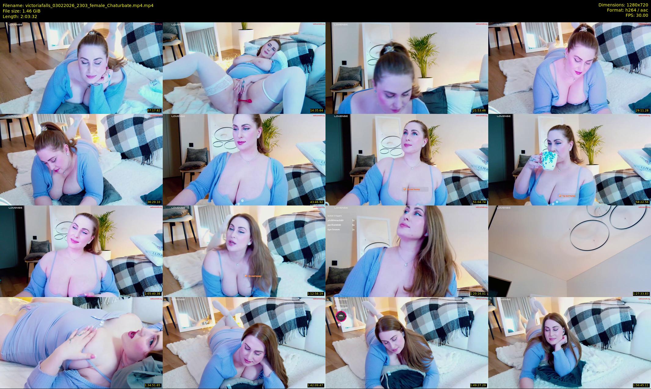 victoriafalls — 124 minute Chaturbate female cam show recording, 720p, Feb 3, 2026