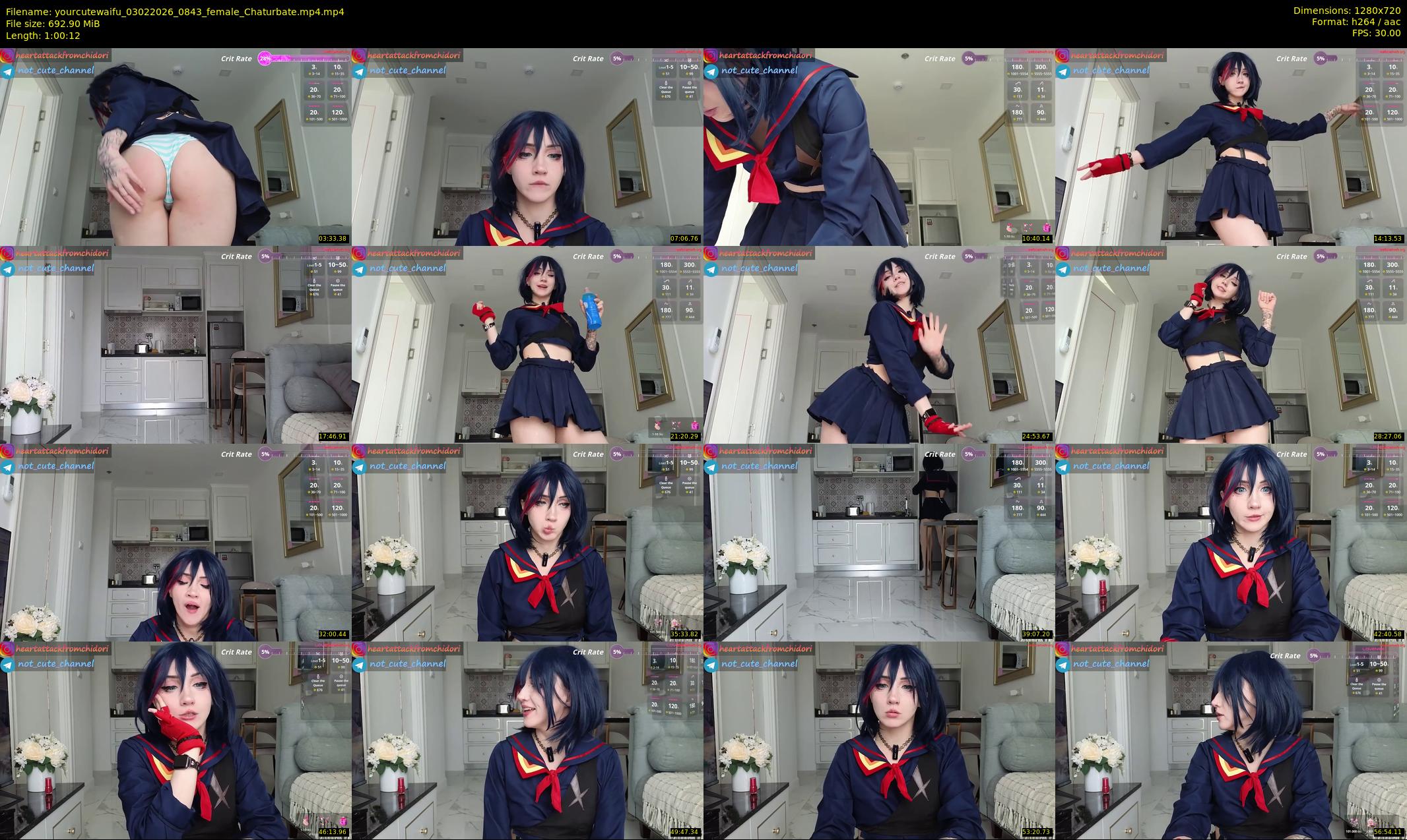 yourcutewaifu — 61 minute Chaturbate female cam show recording, 720p, Feb 3, 2026