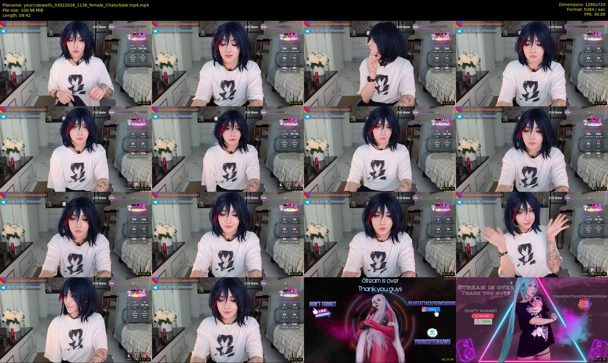 yourcutewaifu — 10 minute Chaturbate female cam show recording, 720p, Feb 3, 2026