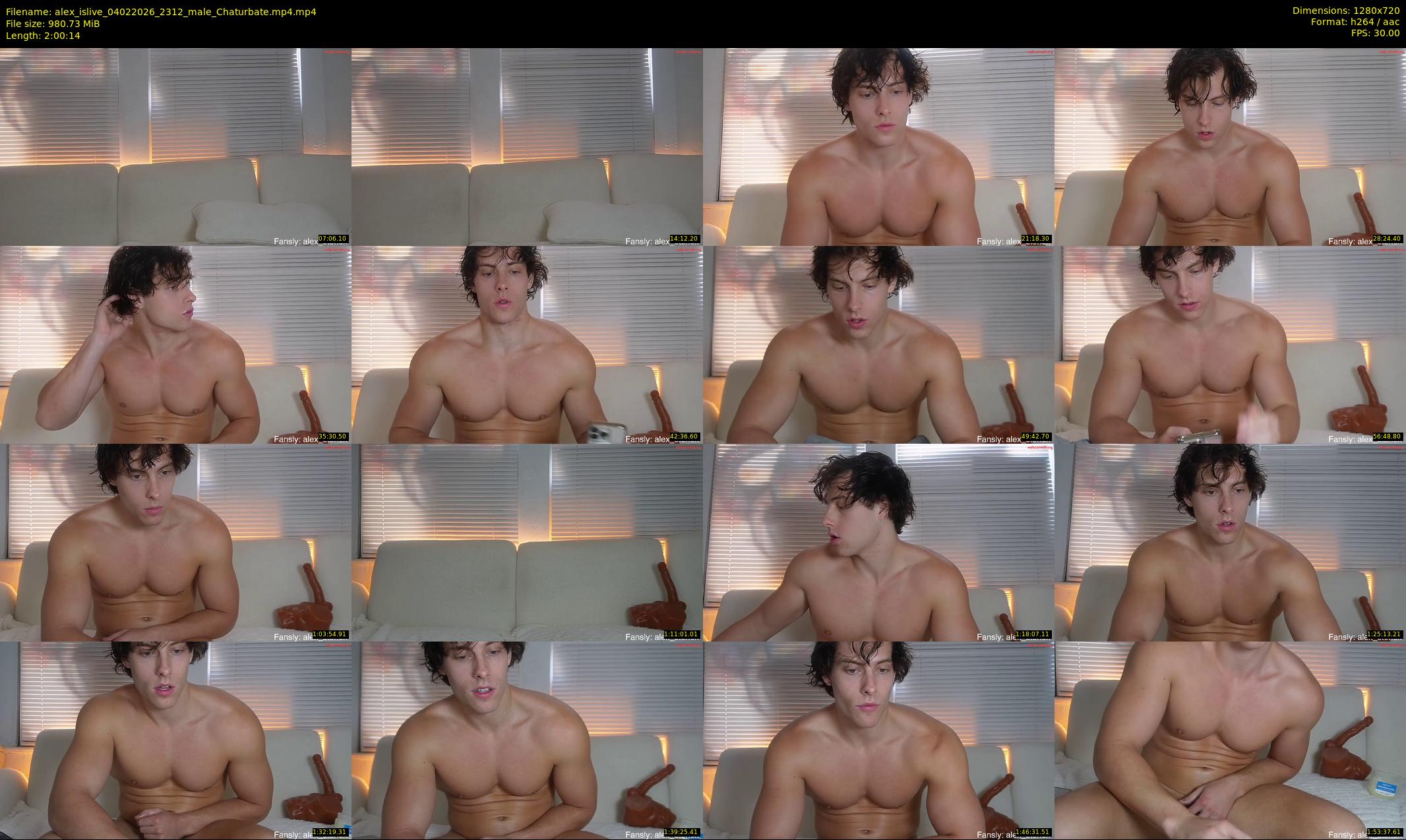 alex_islive — 121 minute Chaturbate male cam show recording, 720p, Feb 4, 2026
