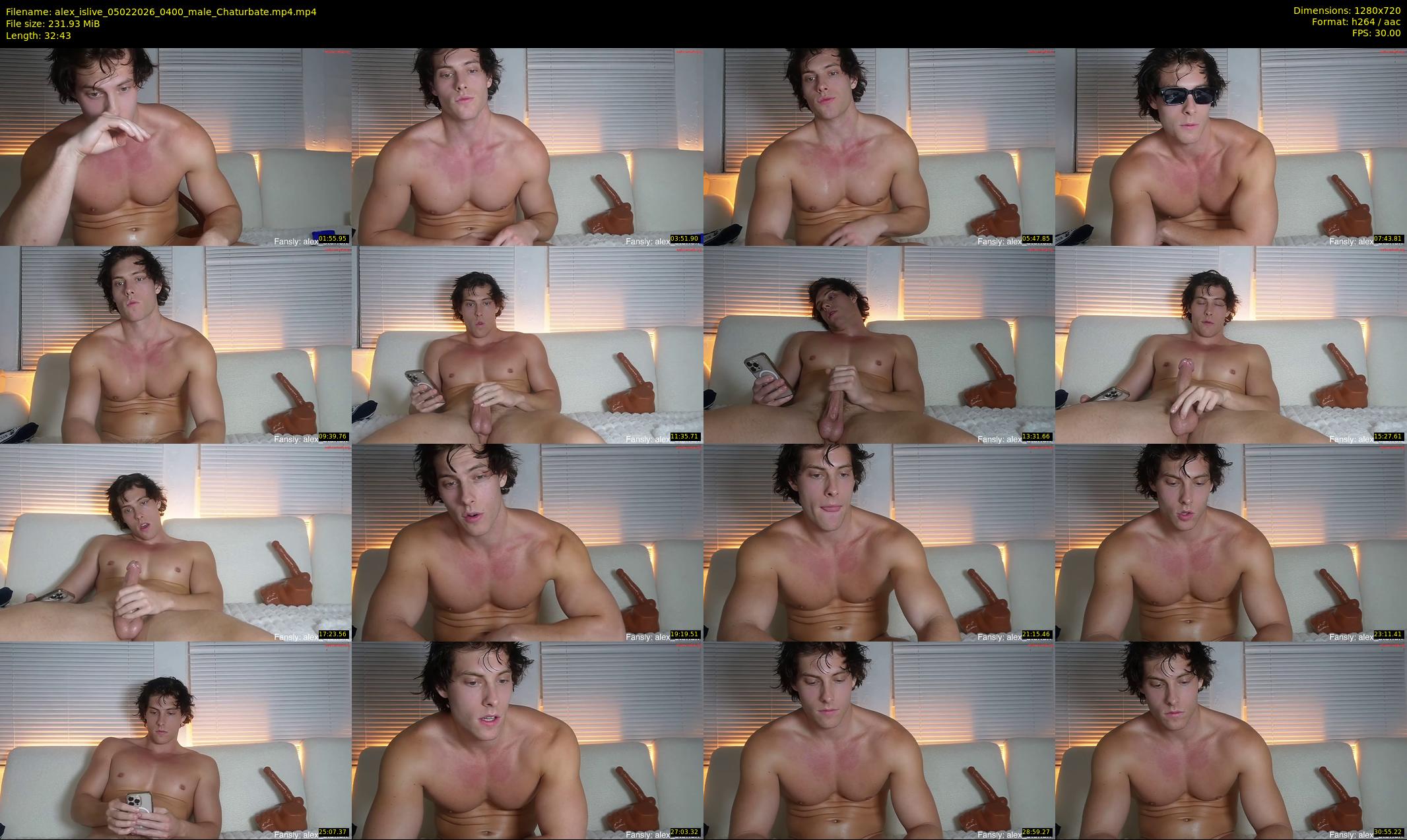 alex_islive — 33 minute Chaturbate male cam show recording, 720p, Feb 5, 2026