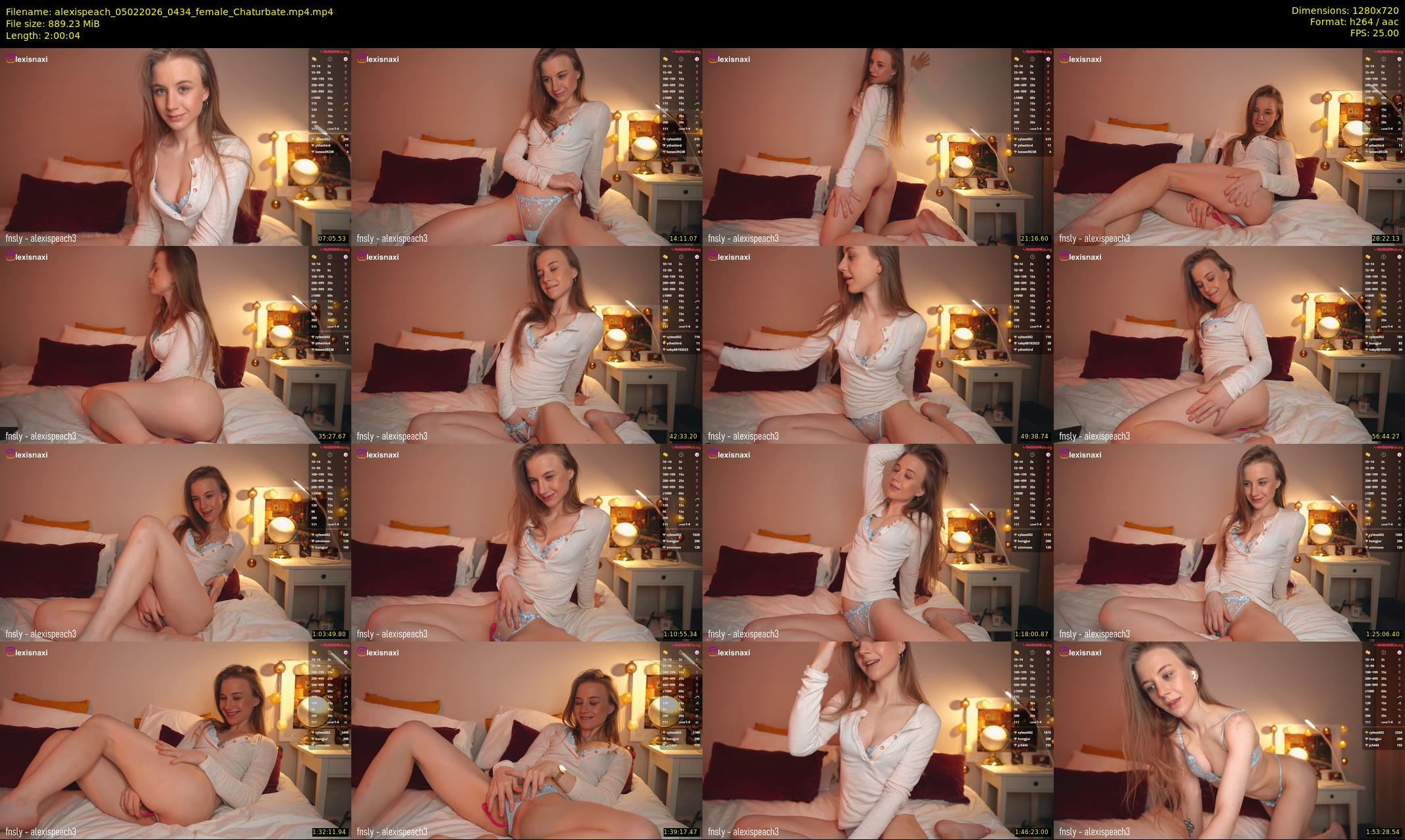 alexispeach — 121 minute Chaturbate female cam show recording, 720p, Feb 5, 2026