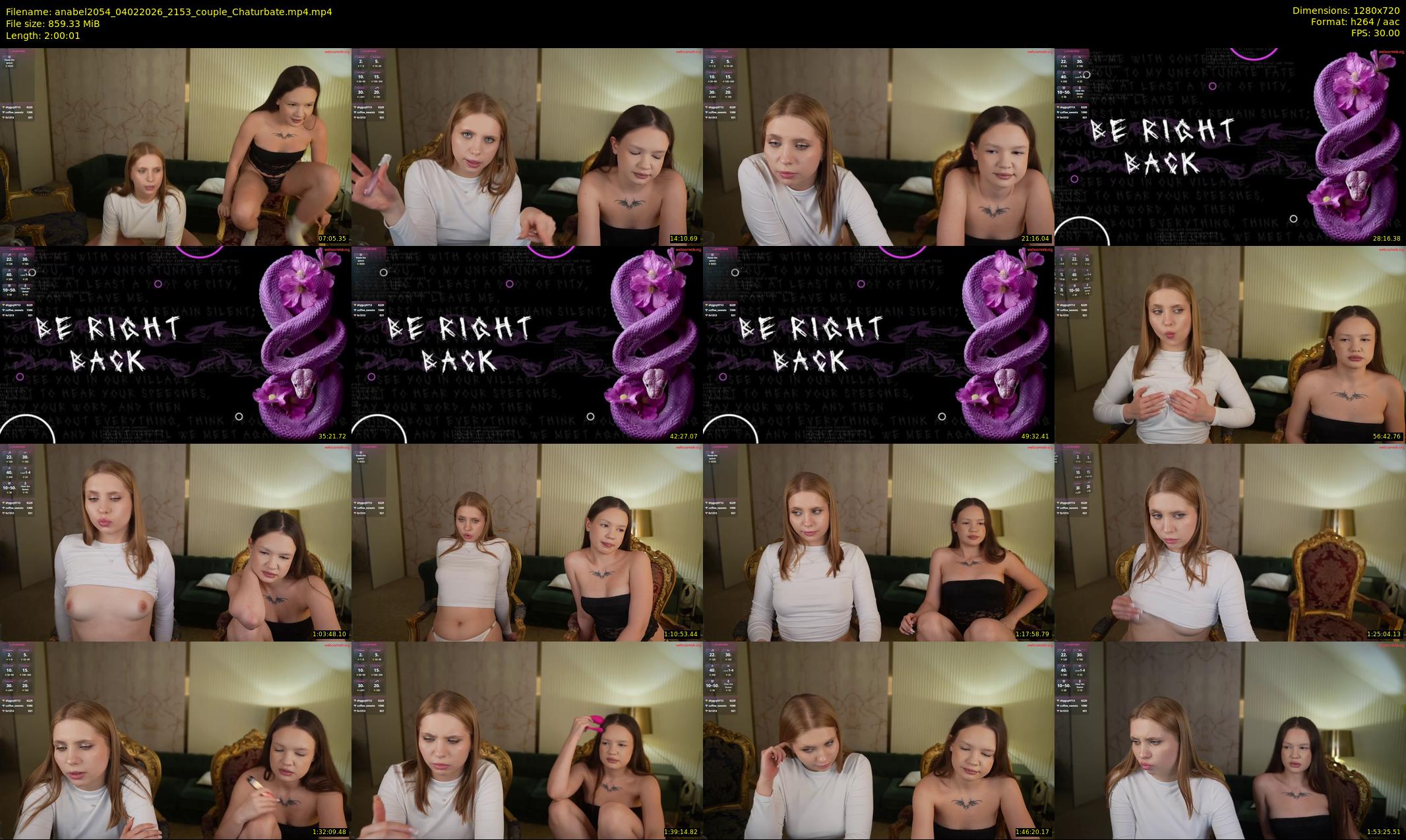 anabel2054 — 121 minute Chaturbate female cam show recording, 720p, Feb 4, 2026