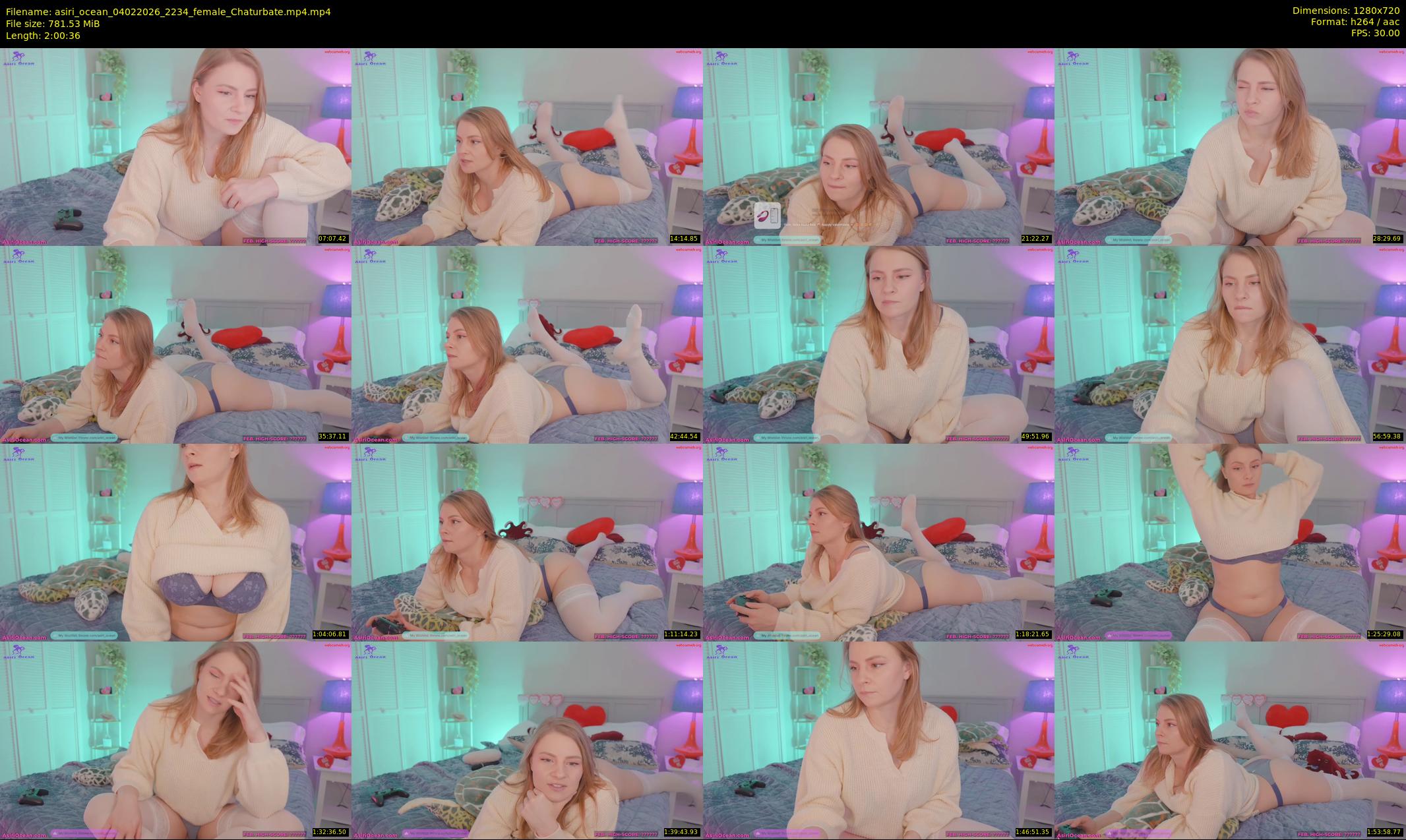 asiri_ocean — 121 minute Chaturbate female cam show recording, 720p, Feb 4, 2026