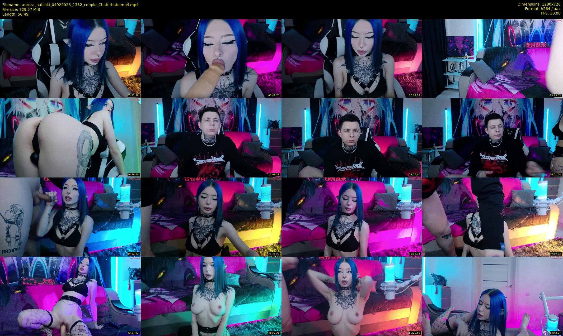 aurora_natsuki — 57 minute Chaturbate couple cam show recording, 720p, Feb 4, 2026