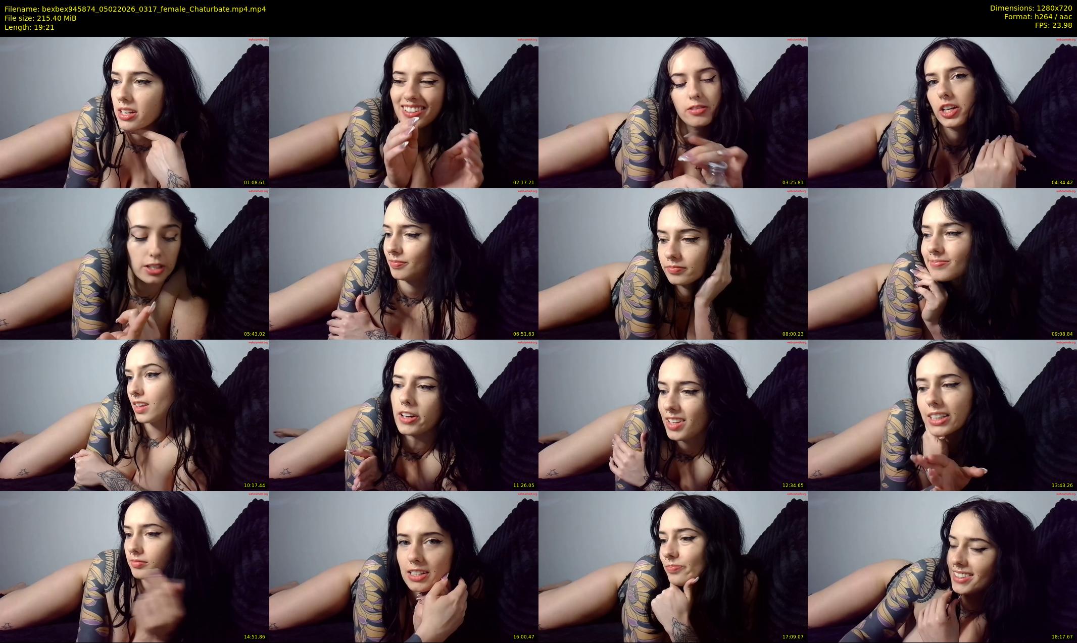 bexbex945874 — 20 minute Chaturbate female cam show recording, 720p, Feb 5, 2026