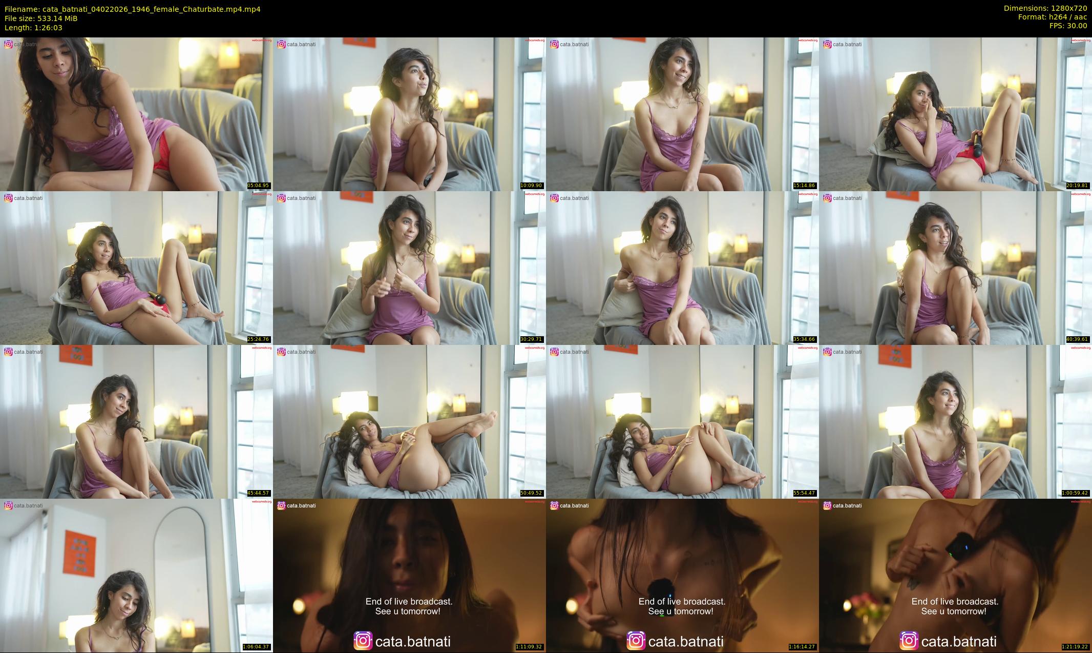 cata_batnati — 87 minute Chaturbate female cam show recording, 720p, Feb 4, 2026