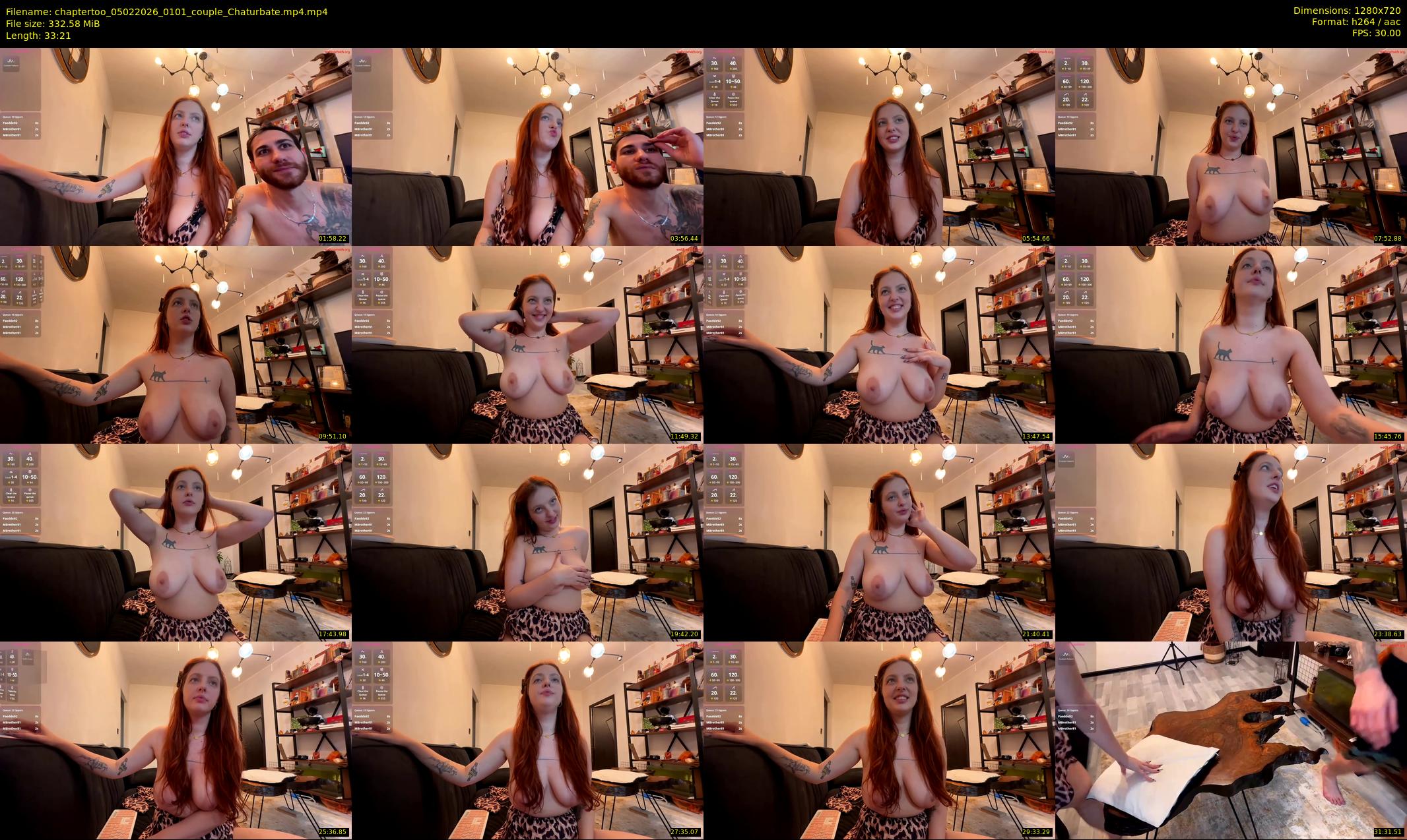 chaptertoo — 34 minute Chaturbate couple cam show recording, 720p, Feb 5, 2026