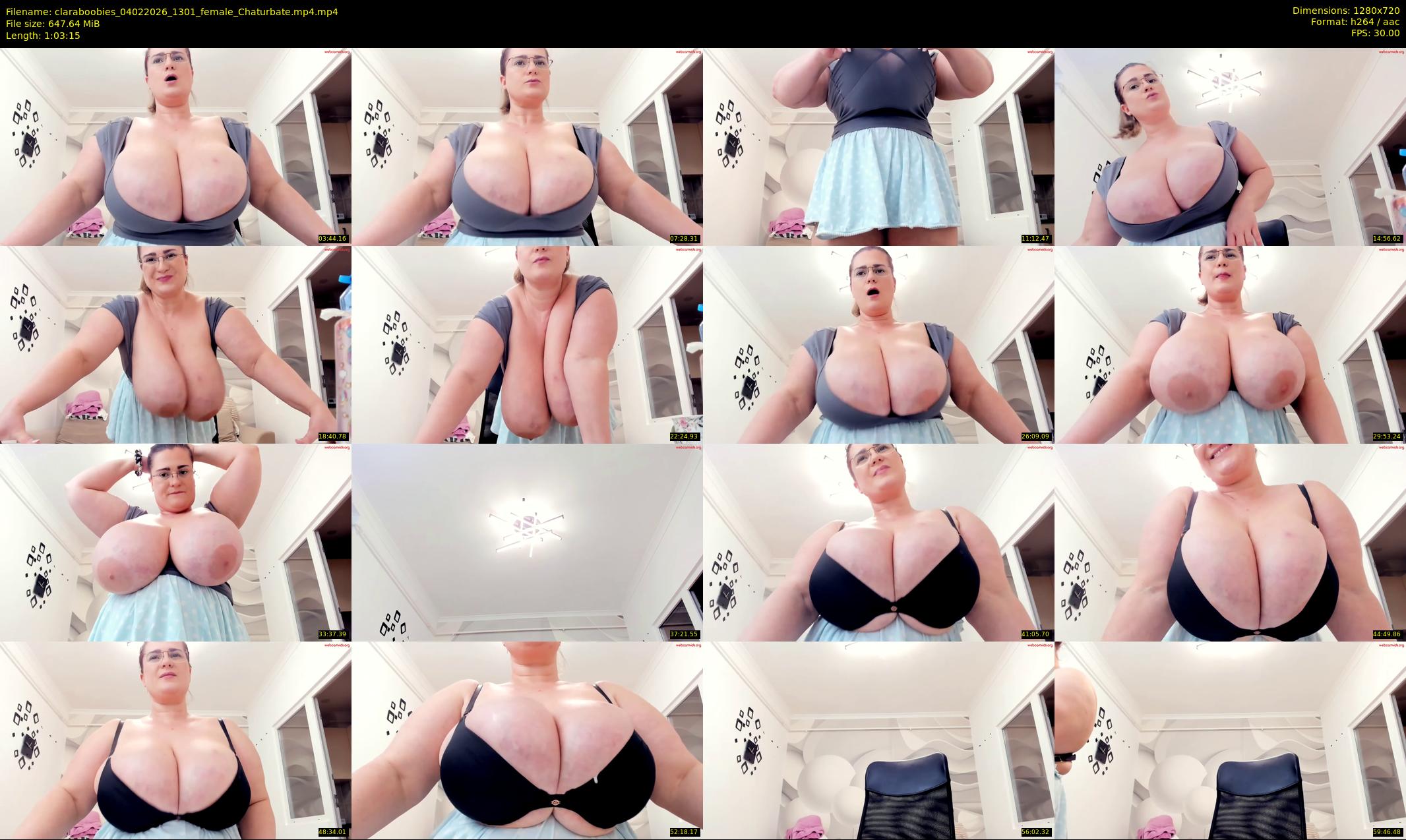 claraboobies — 64 minute Chaturbate female cam show recording, 720p, Feb 4, 2026