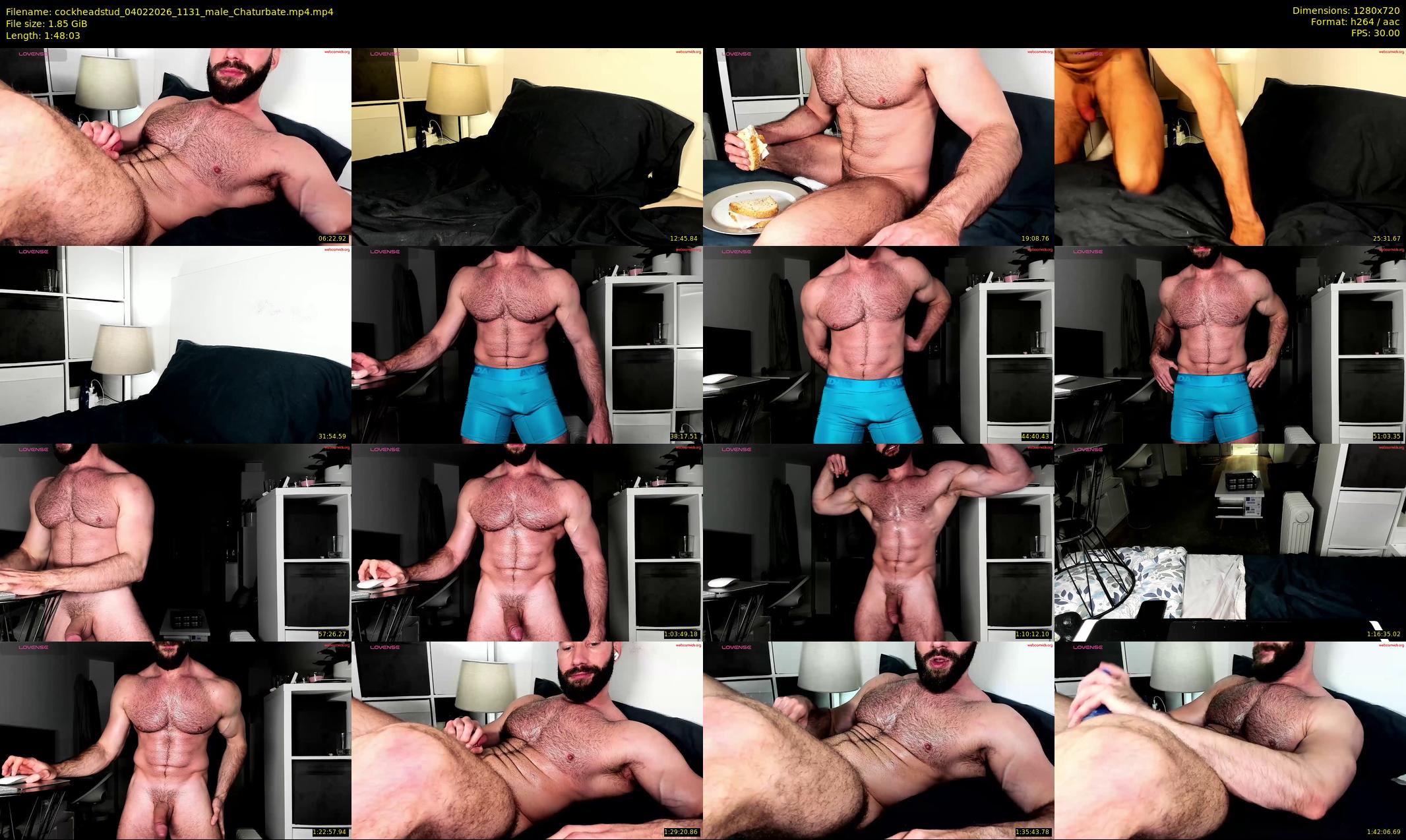 cockheadstud — 109 minute Chaturbate male cam show recording, 720p, Feb 4, 2026