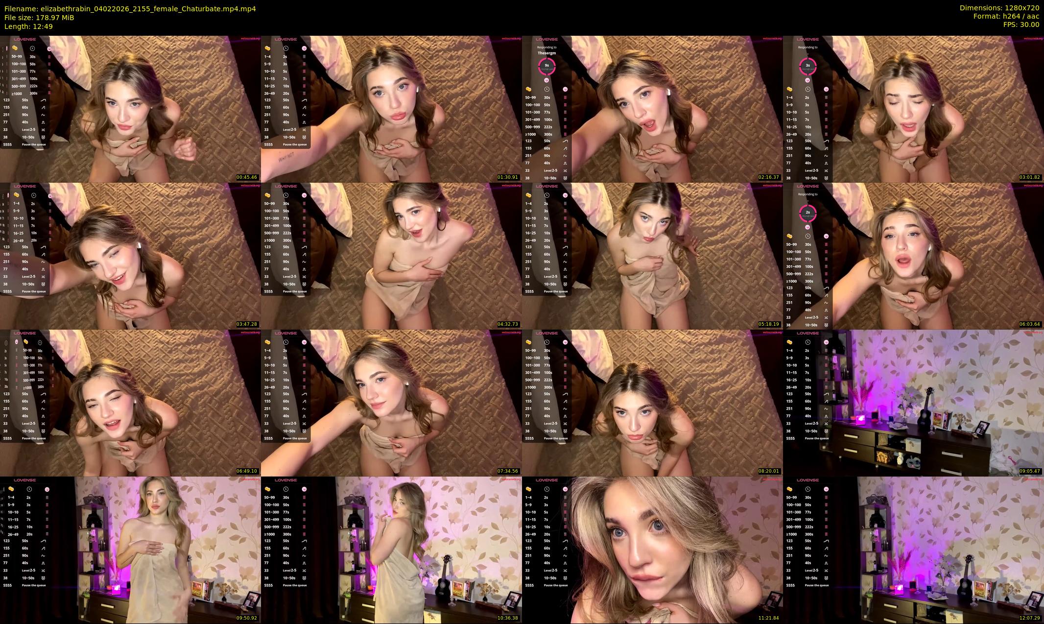 elizabethrabin — 13 minute Chaturbate female cam show recording, 720p, Feb 4, 2026