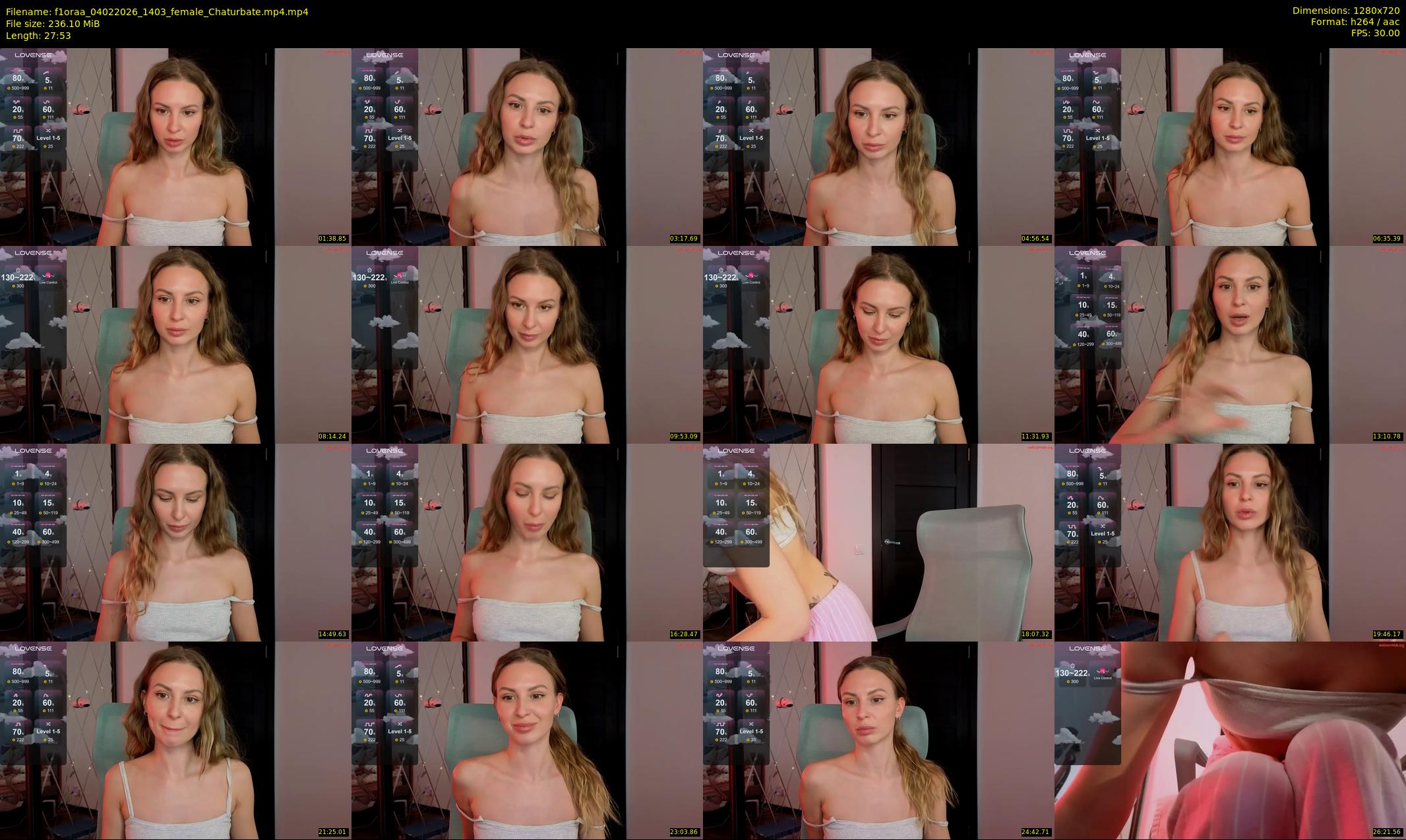 f1oraa — 28 minute Chaturbate female cam show recording, 720p, Feb 4, 2026