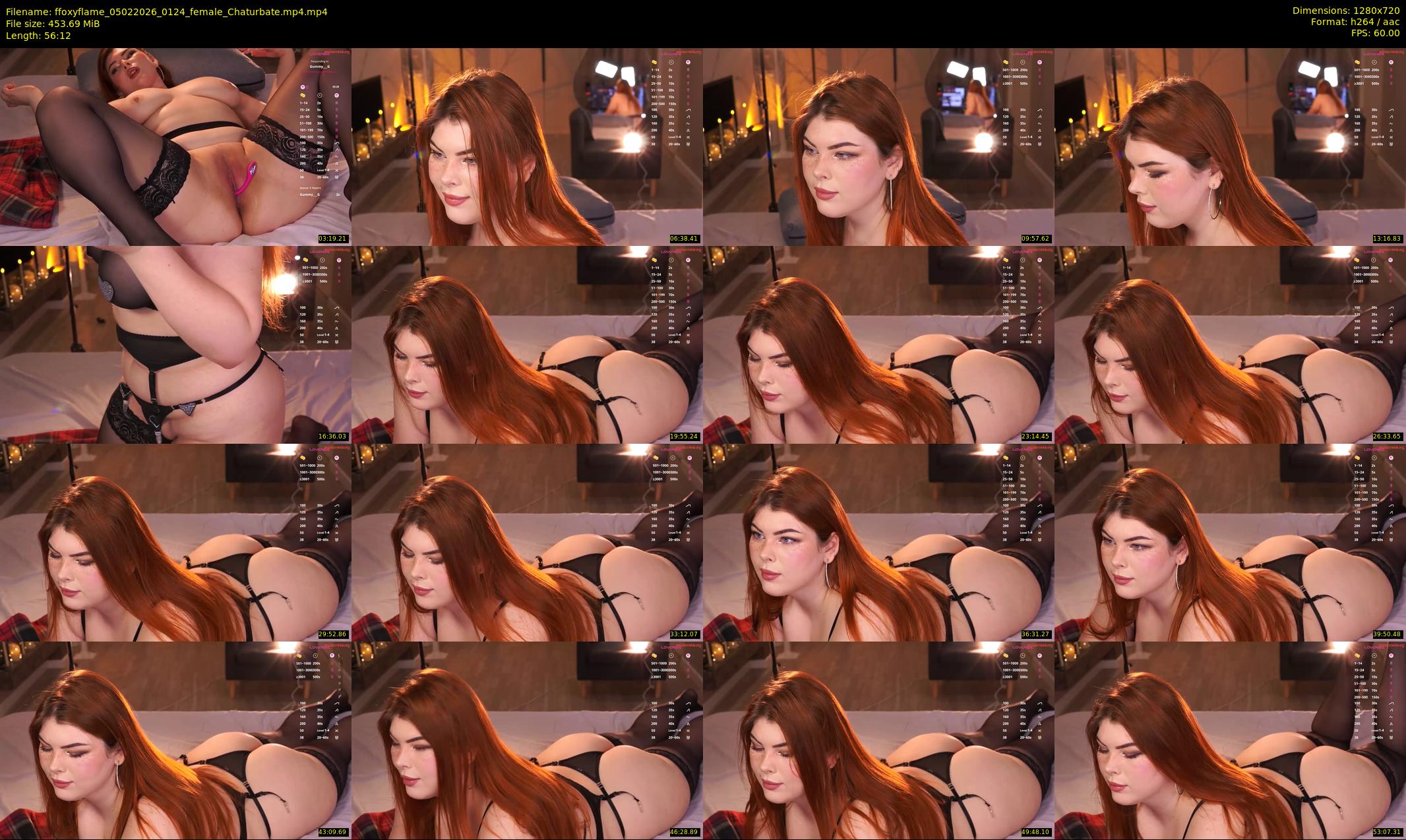 ffoxyflame — 57 minute Chaturbate female cam show recording, 720p, Feb 5, 2026