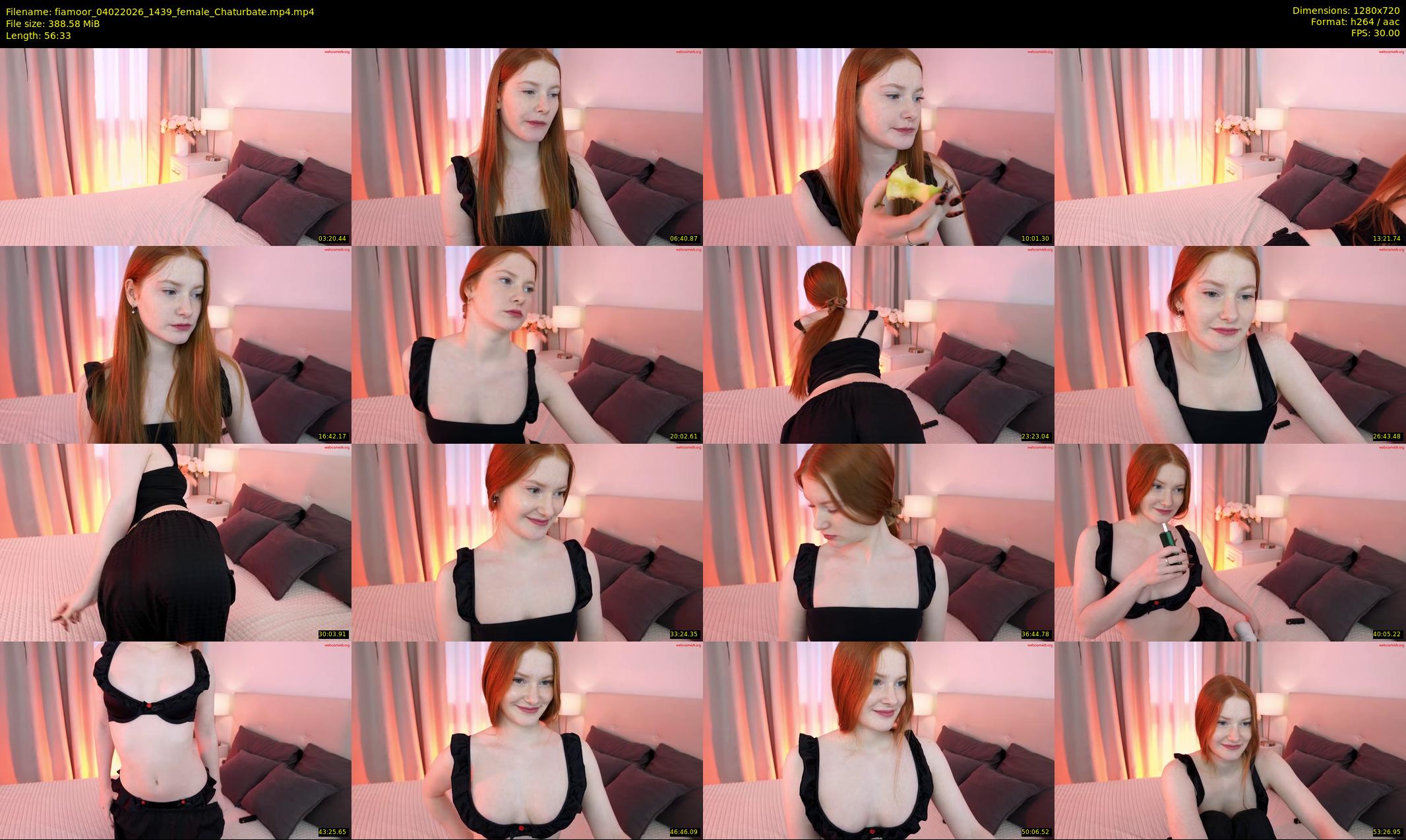 fiamoor — 57 minute Chaturbate female cam show recording, 720p, Feb 4, 2026