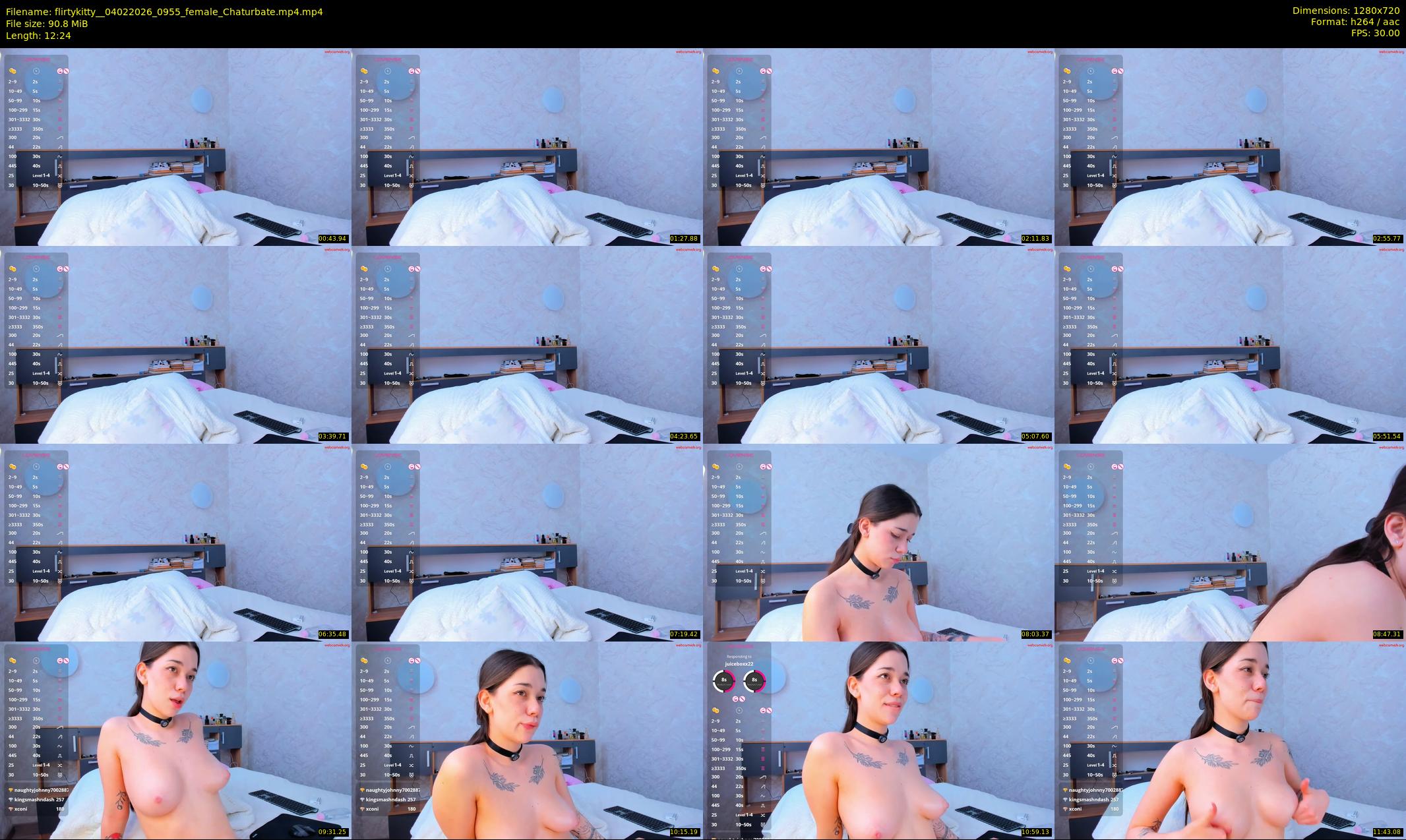 flirtykitty_ — 13 minute Chaturbate female cam show recording, 720p, Feb 4, 2026