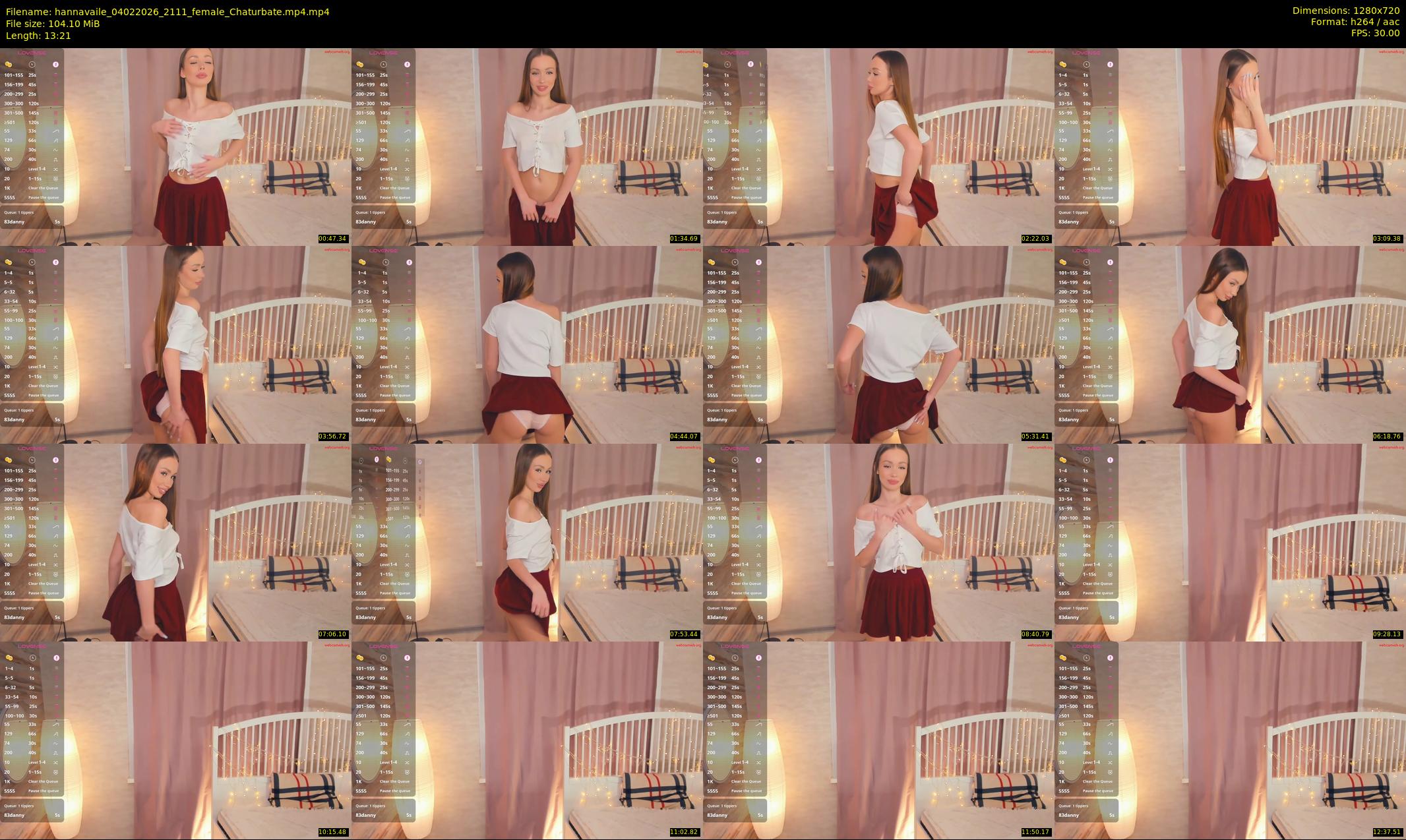 hannavaile — 14 minute Chaturbate female cam show recording, 720p, Feb 4, 2026