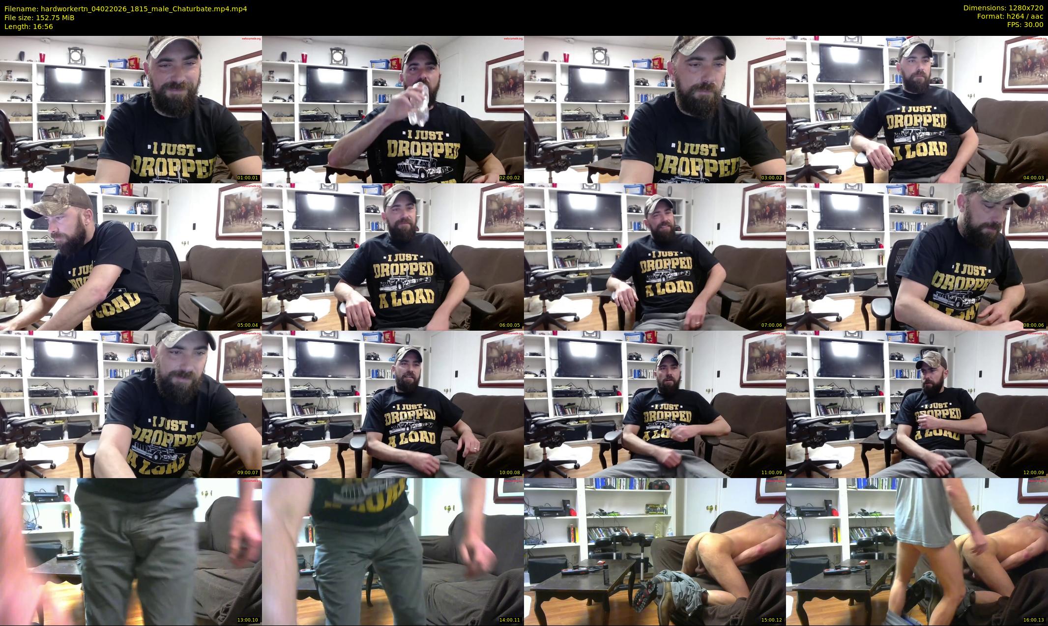 hardworkertn — 17 minute Chaturbate male cam show recording, 720p, Feb 4, 2026