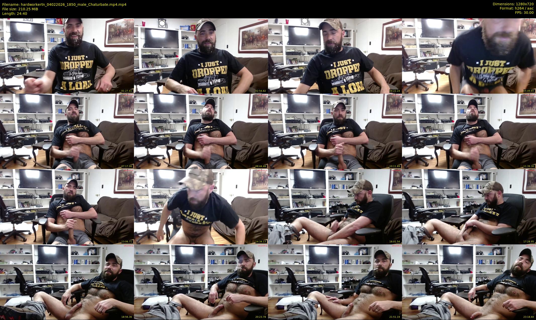 hardworkertn — 25 minute Chaturbate male cam show recording, 720p, Feb 4, 2026