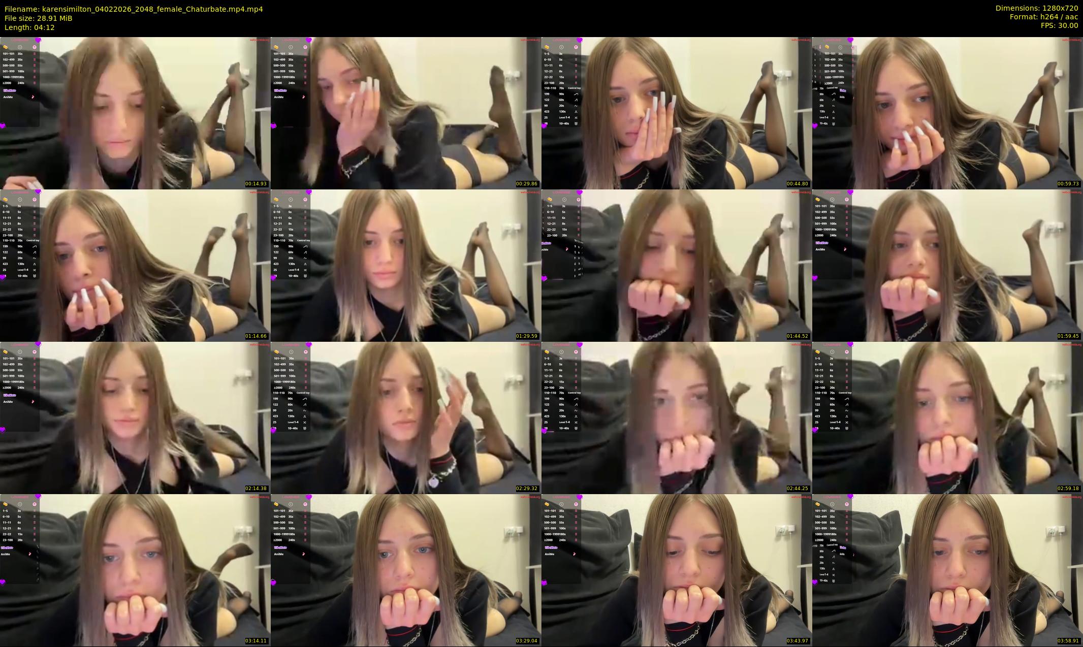 karensimilton — 5 minute Chaturbate female cam show recording, 720p, Feb 4, 2026