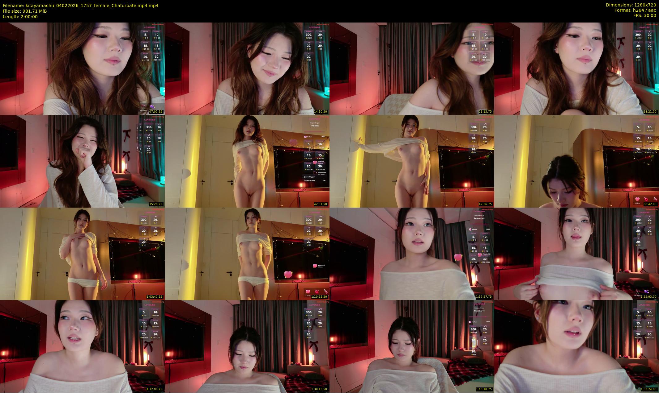kitayamachu — 120 minute Chaturbate female cam show recording, 720p, Feb 4, 2026