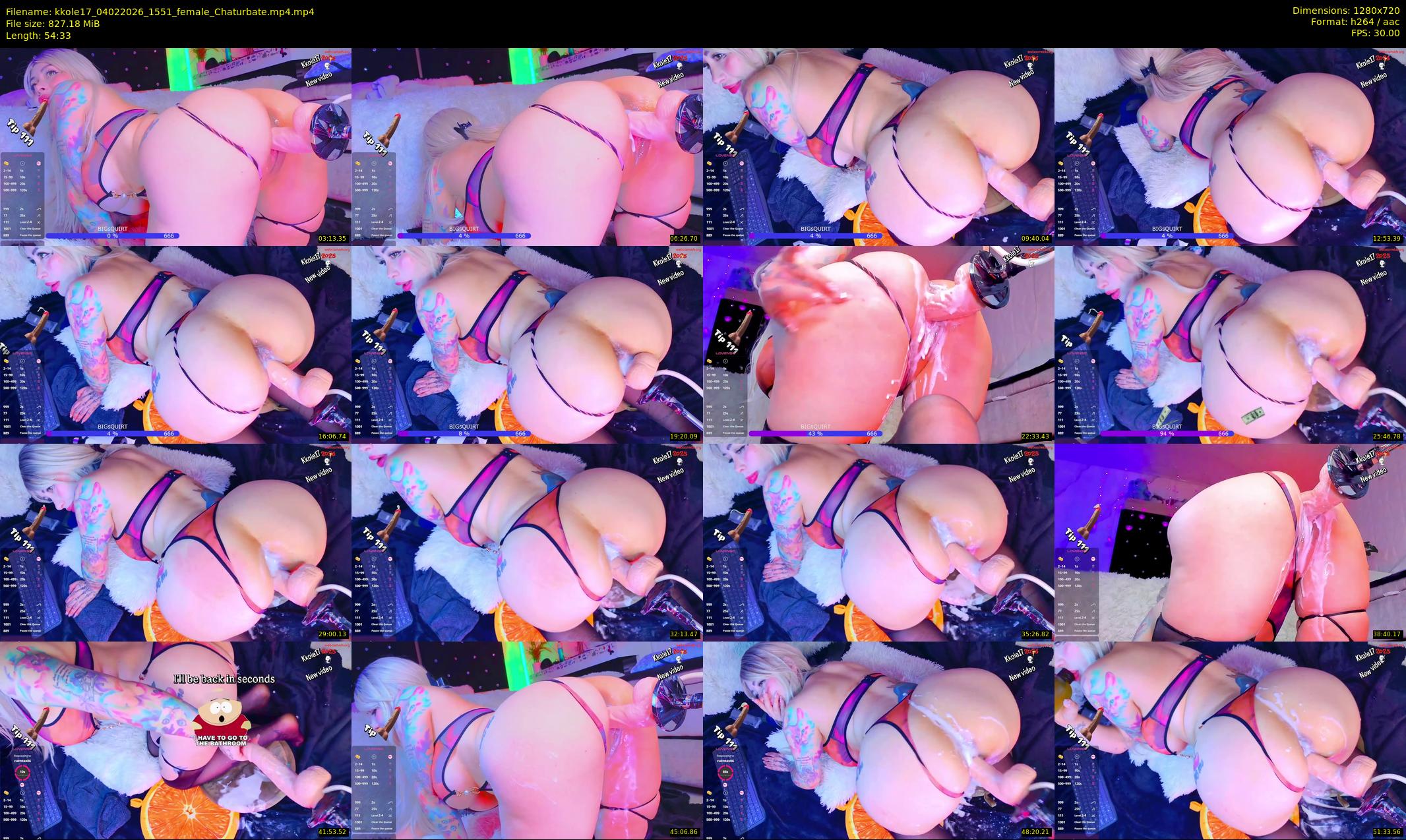 kkole17 — 55 minute Chaturbate female cam show recording, 720p, Feb 4, 2026