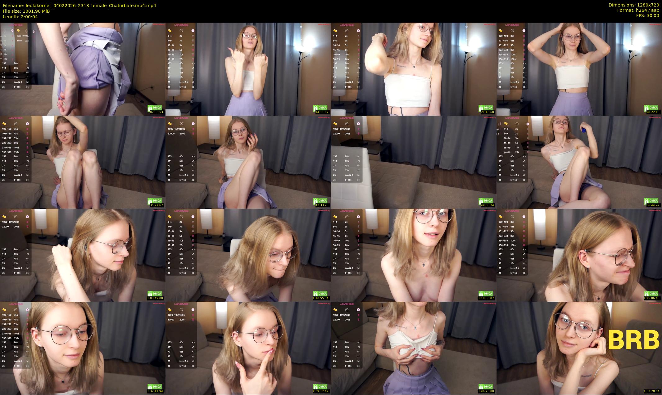 leolakorner — 121 minute Chaturbate female cam show recording, 720p, Feb 4, 2026