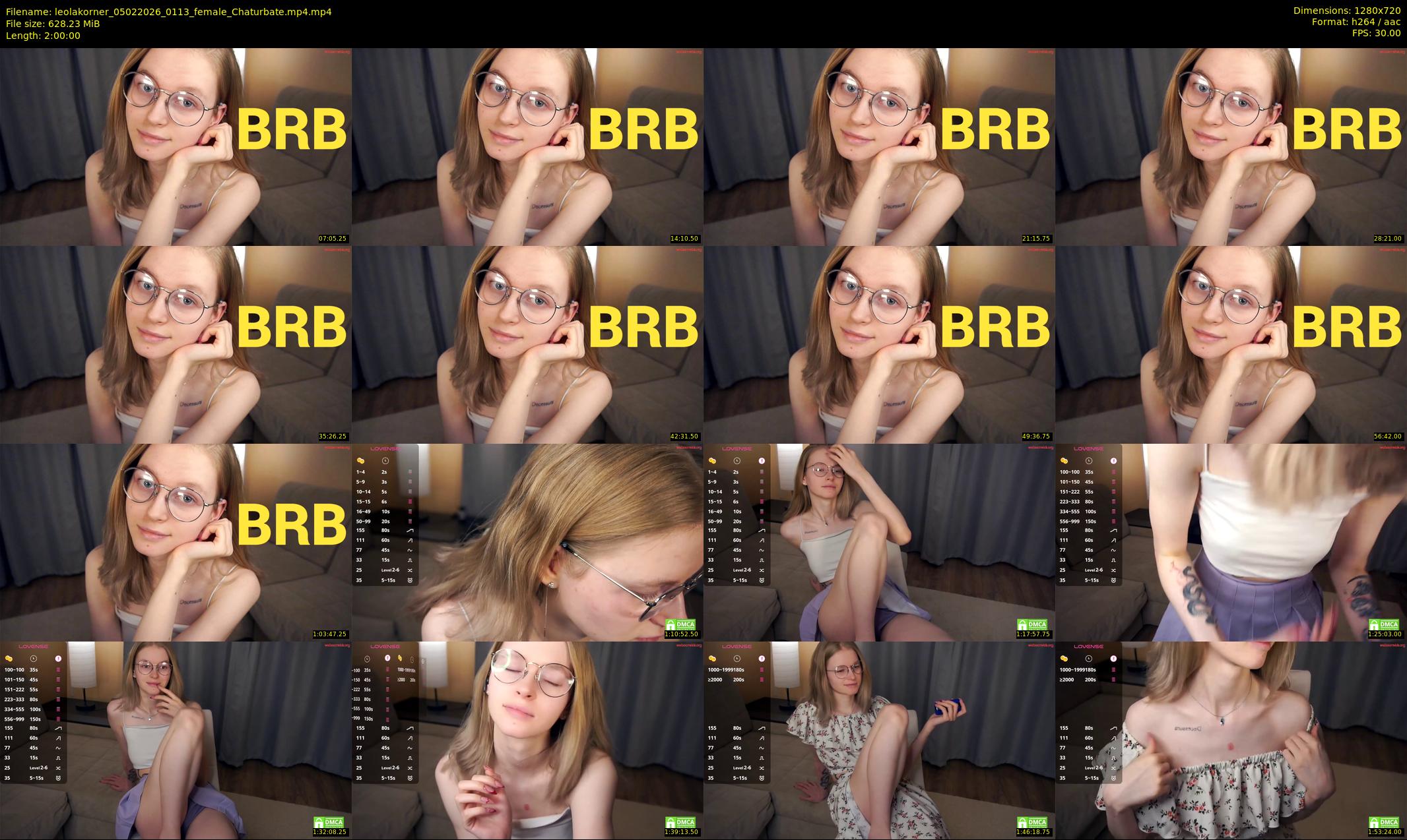 leolakorner — 120 minute Chaturbate female cam show recording, 720p, Feb 5, 2026