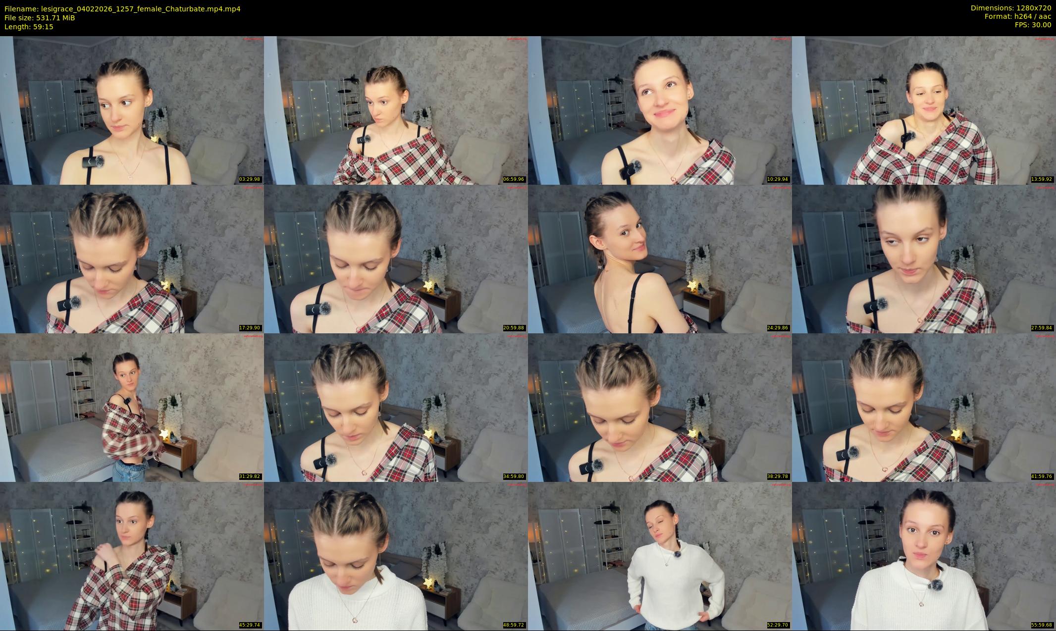 lesigrace — 60 minute Chaturbate female cam show recording, 720p, Feb 4, 2026